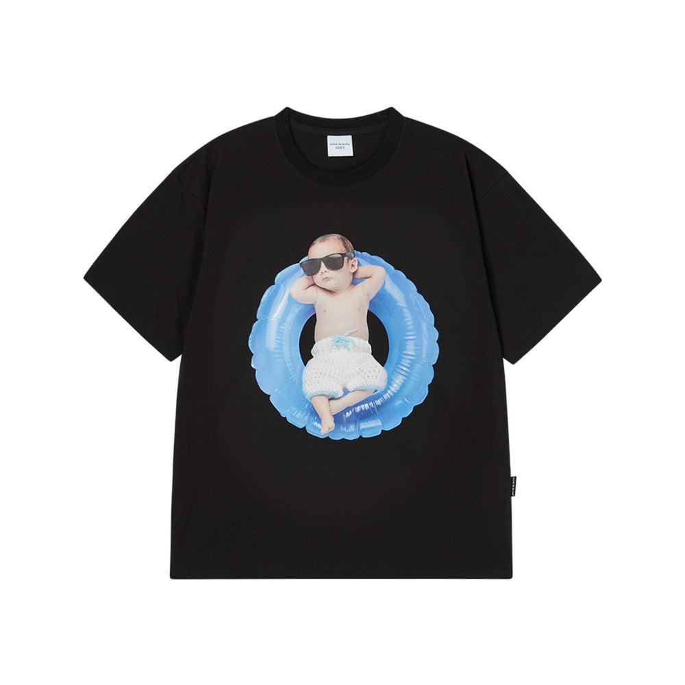 ADLV Baby Face Tube Boy Graphic Short Sleeve T-Shirt – Front View
