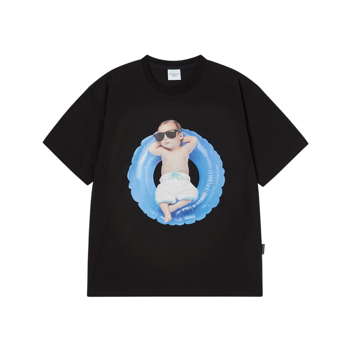 ADLV Baby Face Tube Boy Graphic Short Sleeve T-Shirt – Front View