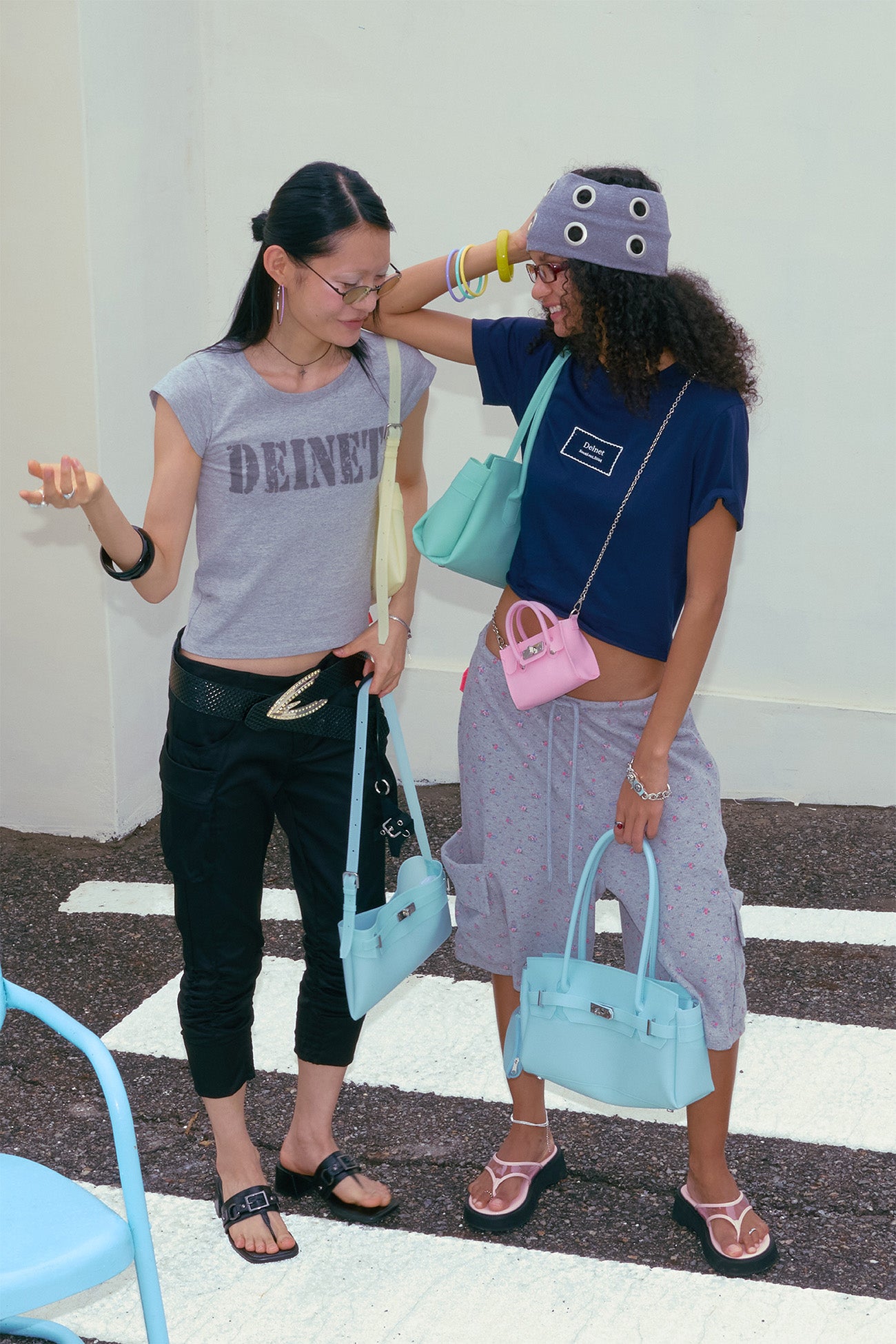 deinet two way jelly bag ice blue ゼリーバッグ DEINET Jelly Two-Way Middle Bag Ice Blue | Shop Shoulder Bags