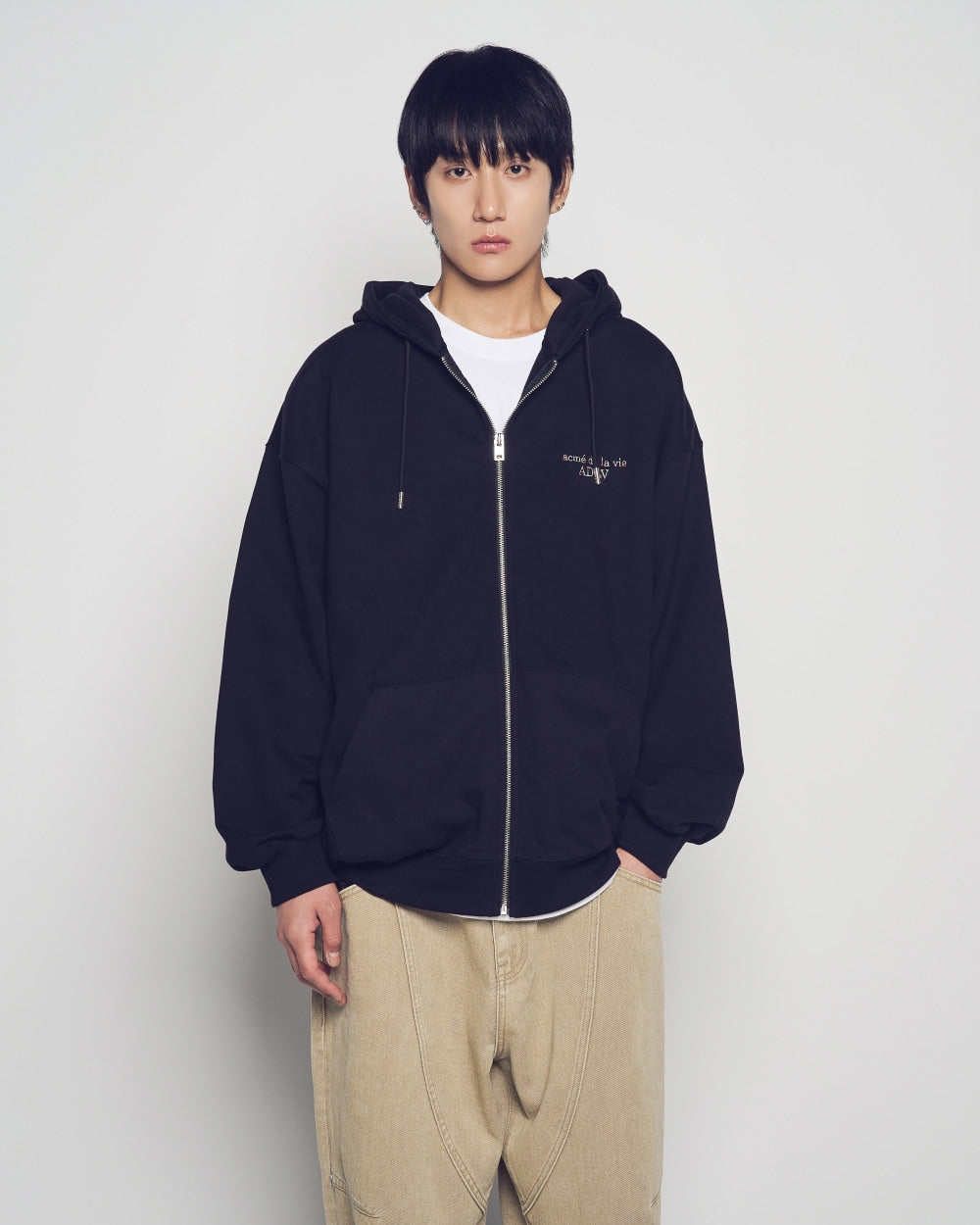 ADLV BASIC AC BEAR HOODIE ZIP UP BLACK – SeoulSeoul