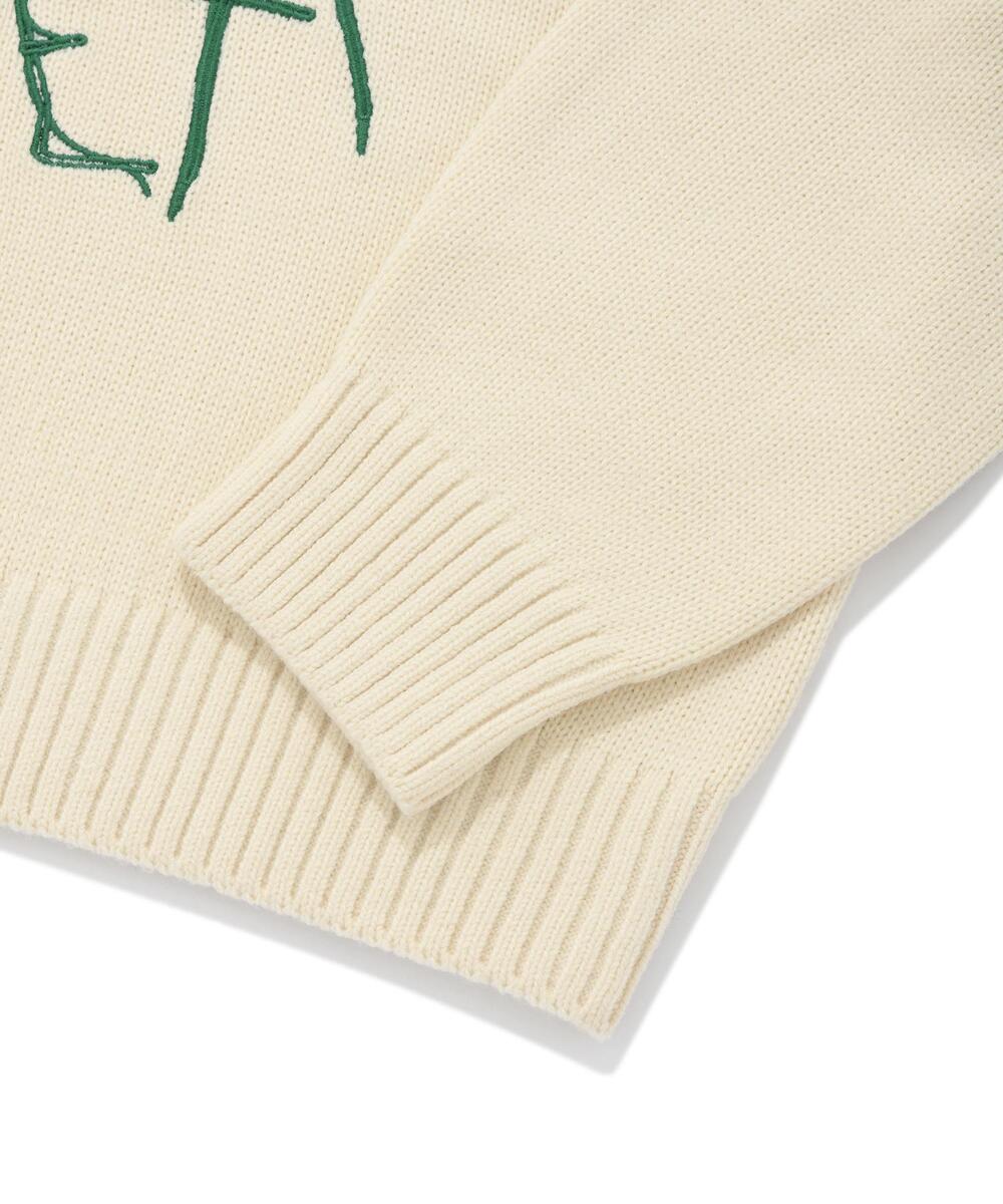 FALLETT Drawing Flower Knit Ivory – SeoulSeoul