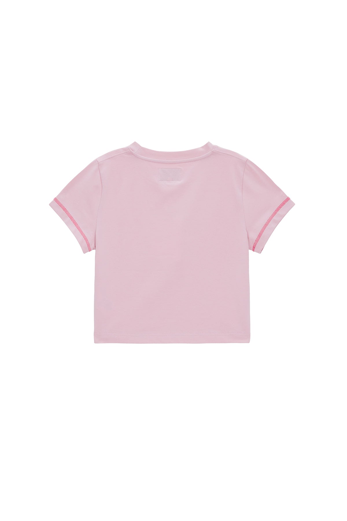 ★Matin Kim★ MATIN SMALL LINE LOGO STITCH CROP TOP IN PINK 4411c028dcdf67cbdd6e2c50942d59