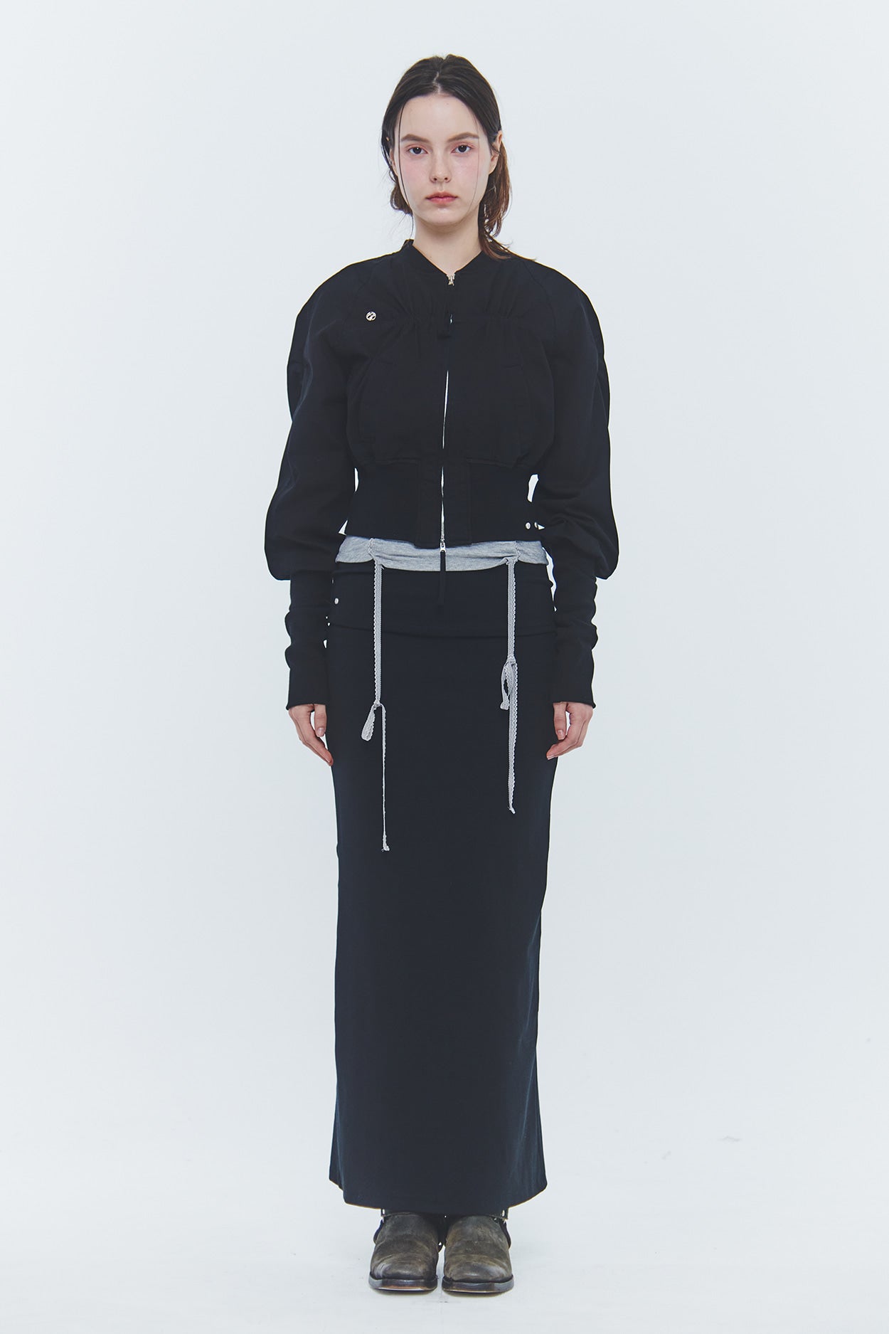 【pain or pleasure】25ss SARA SHIRRING JUMPER PAIN OR PLEASURE SARA SHIRRING JUMPER BLACK – SeoulSeoul