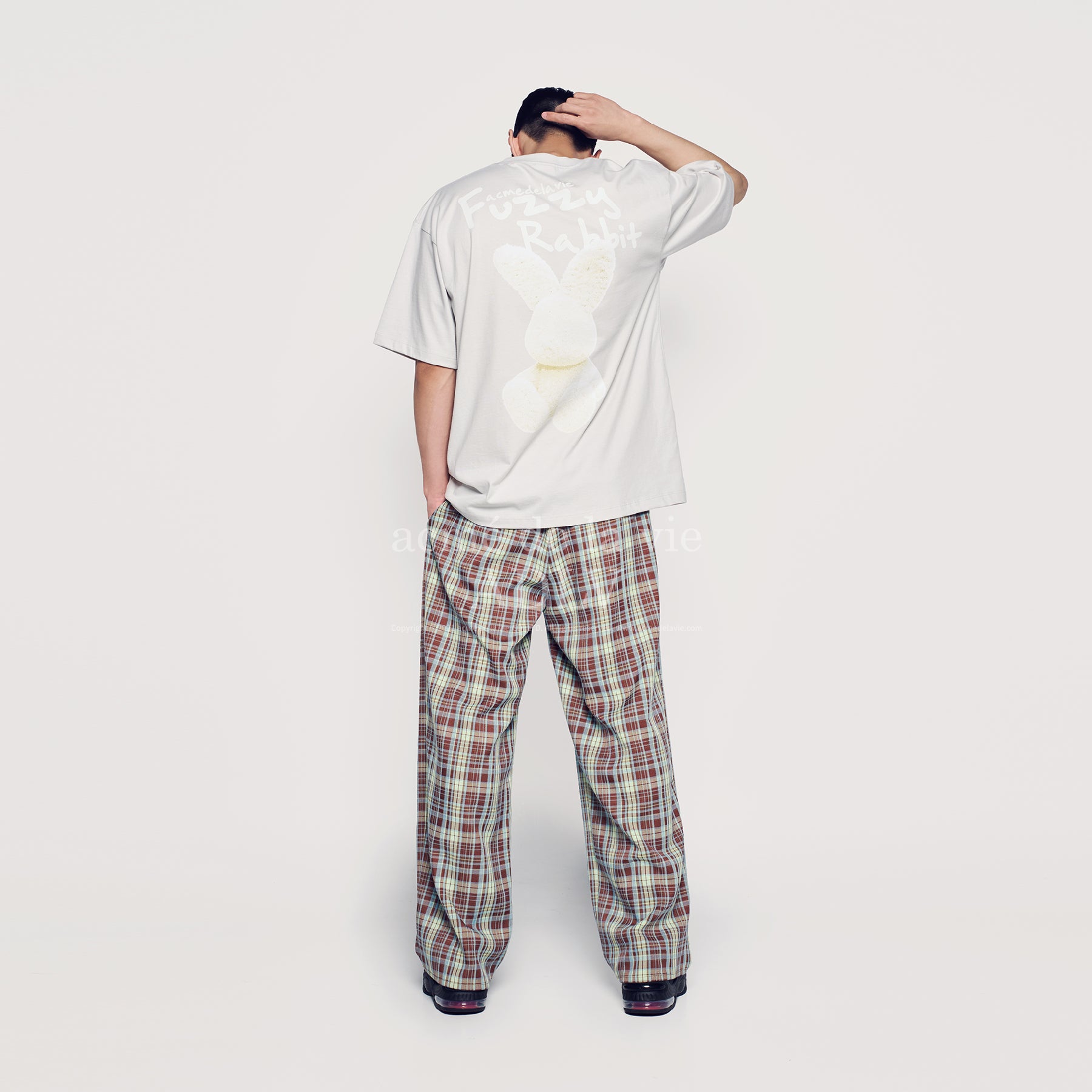Tシャツ・カットソー ACME DE LA VIE DOODLE FUZZY RABBIT SHORT SLEEVE T-SH 4BUK058 24SS] DOODLE FUZZY RABBIT SHORT SLEEVE T-SHIRT BLACK - ACMÉ