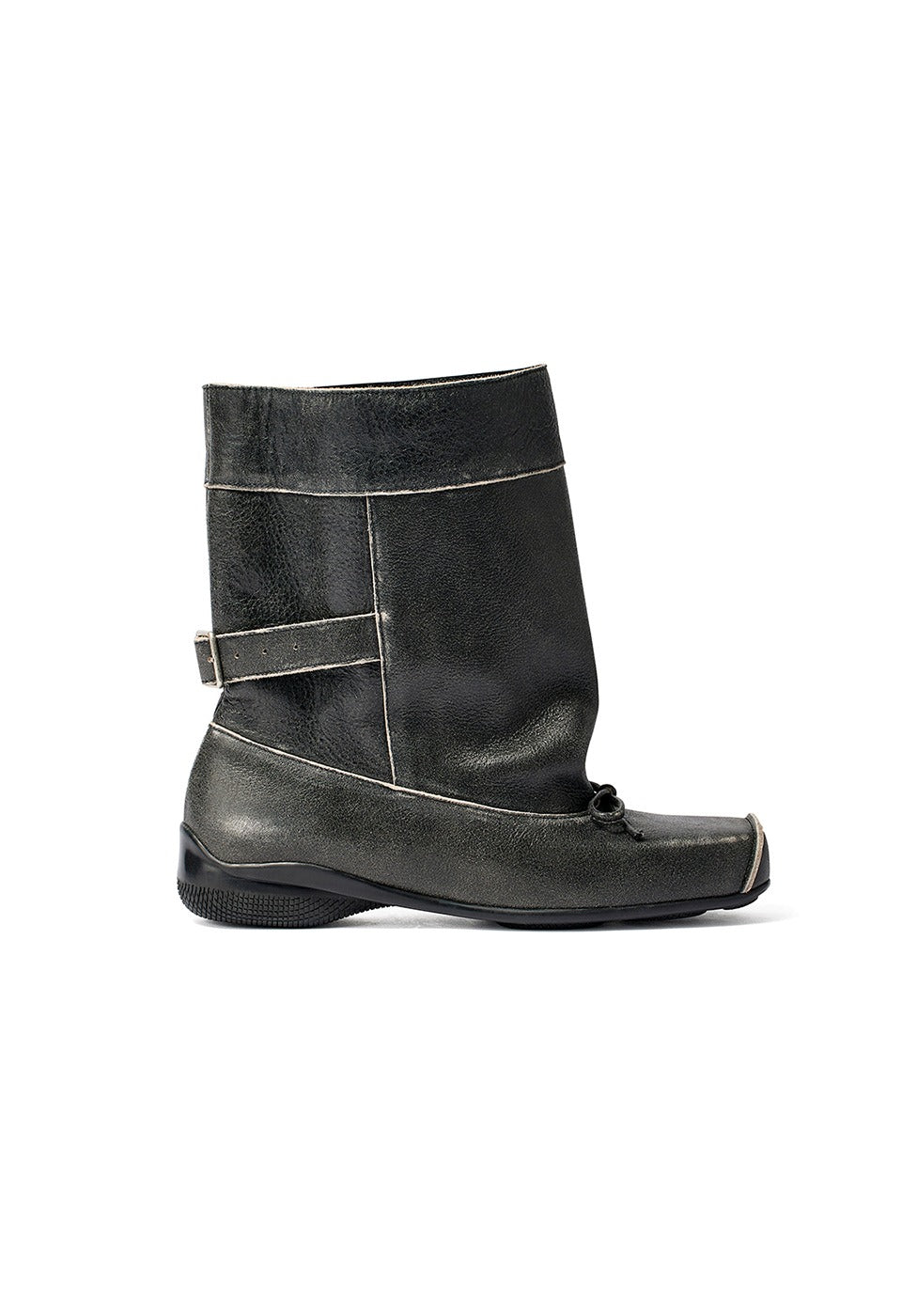 【OPEN YY】 BALLET SLOUCHY SHORT BOOTS, CHARCOAL OPEN YY BALLET SLOUCHY SHORT BOOTS, CHARCOAL – SeoulSeoul