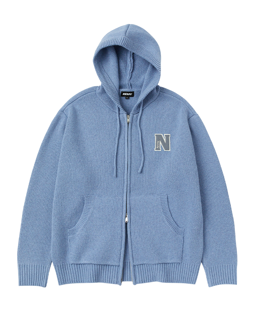 パーカー・フーディ NERDY CLASSIC N LAMBSWOOL BLENDED SWEATER HOODIE ZIP NERDY CLASSIC N LAMBSWOOL BLENDED SWEATER HOODIE ZIP-UP_DUST