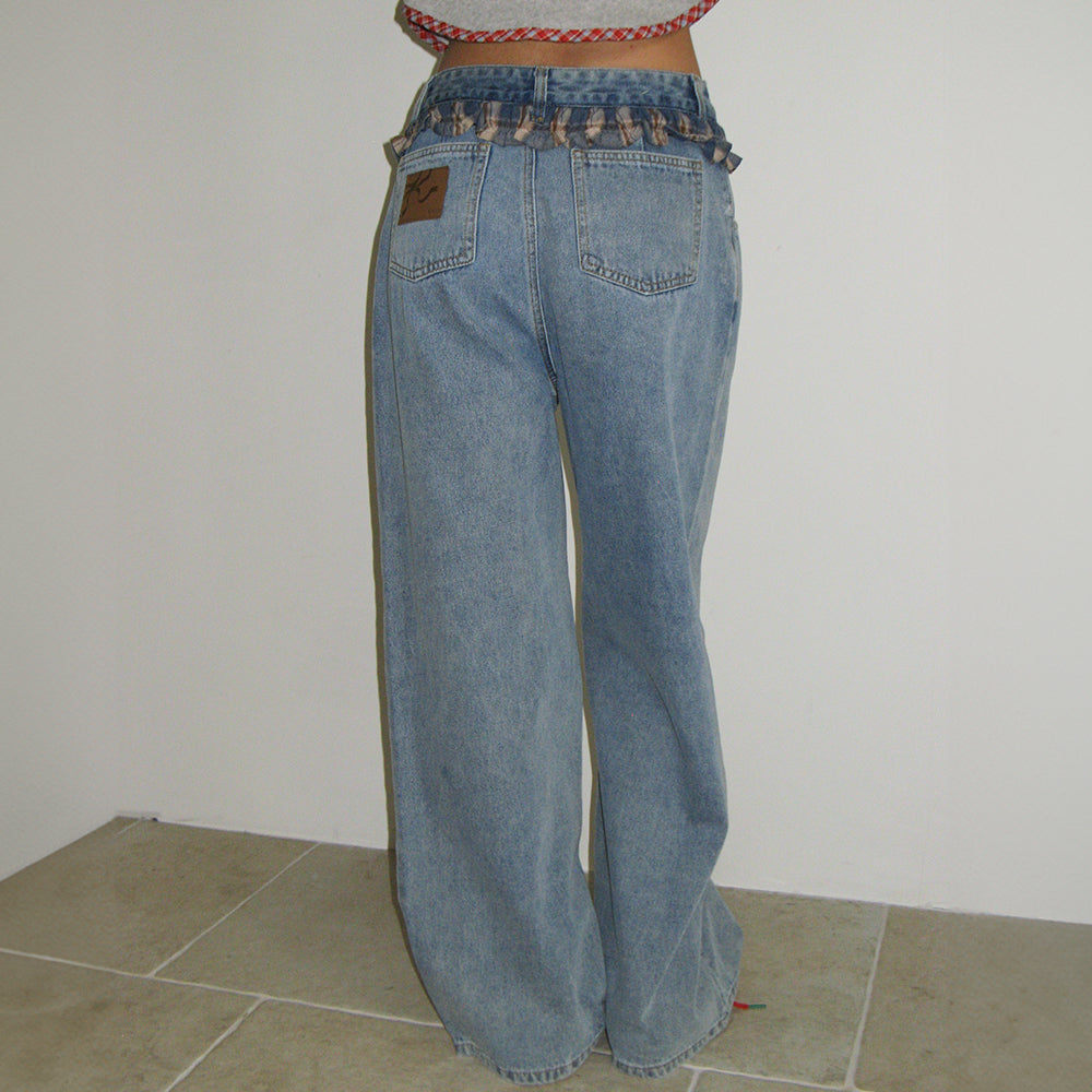 ◆MISEKI SEOUL◆ Pocket denim wide pants CHARCOAL MSK2403009 Pocket denim wide pants CHARCOAL - 미세키서울