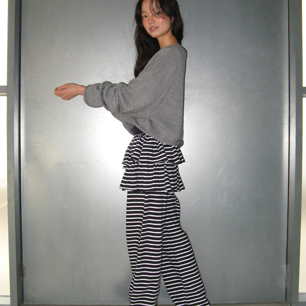 ショートパンツ RONRON SMOCKED LACE CANCAN RUFFLE PANTSKIRT WHITE CANCAN RUFFLE PANTSKIRT WHITE - RONRON 론론