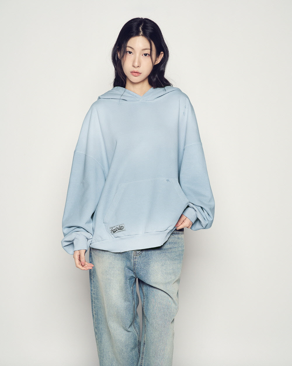 adlv スウェット acmé de la vie ADLV DISTRESSED HOODIE SKY BLUE – SeoulSeoul