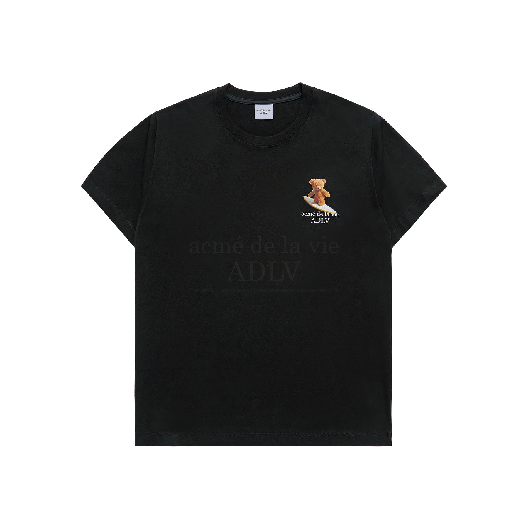 acmé de la vie ADLV SURF BEAR SHORT SLEEVE T-SHIRT BLACK