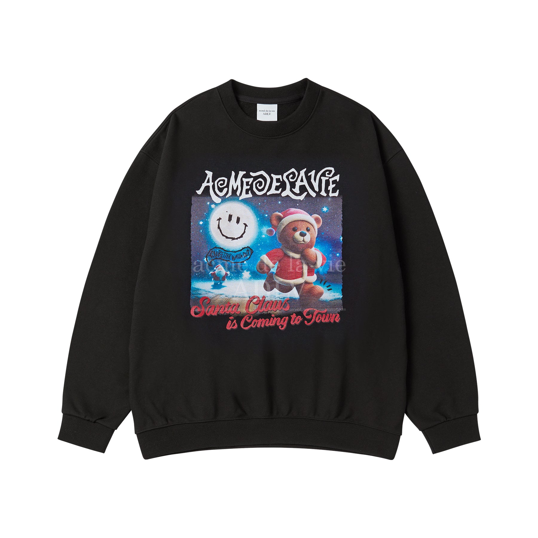 [ADLV] RUNNING SANTA BEAR SWEATSHIRT /追跡付 acmé de la vie ADLV RUNNING SANTA BEAR SWEATSHIRT BLACK