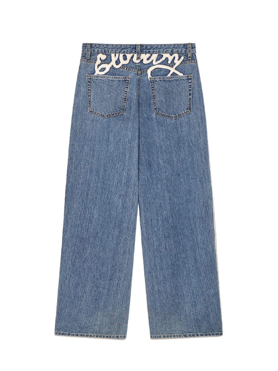 【GLOWNY】25HS★ (XS,S,M,L) INDIO LOOSE FIT JEANS GLOWNY INDIO LOOSE FIT JEANS (BLUE) – SeoulSeoul