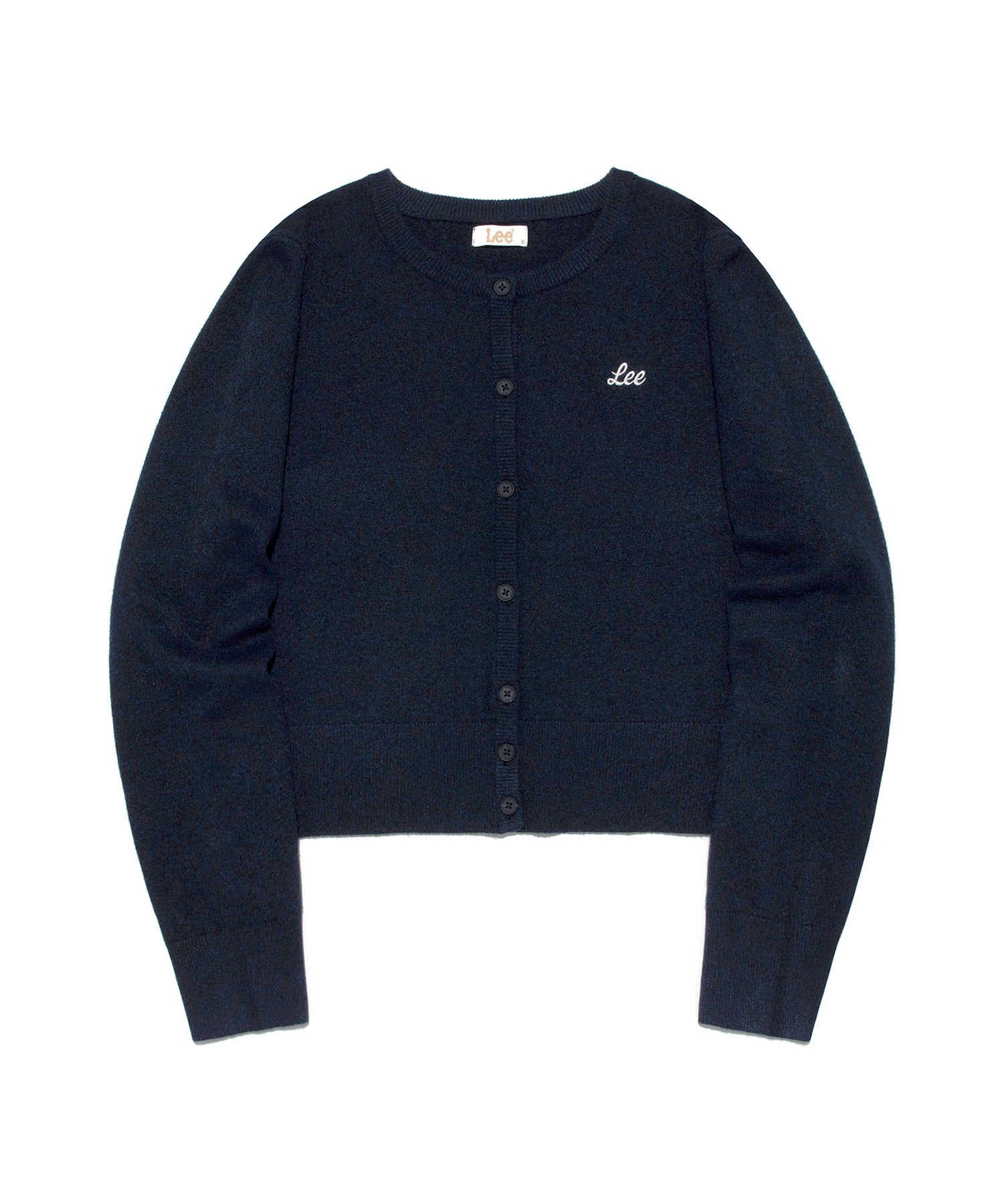 LEE Round Neck Cardigan Navy – SeoulSeoul