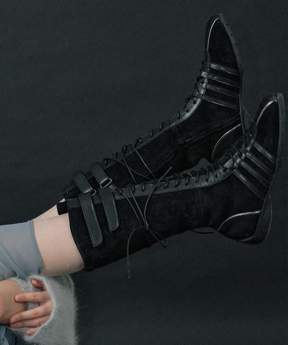 ROCKFISH BLISS VELCRO LONG BOOTS - BLACK – SeoulSeoul