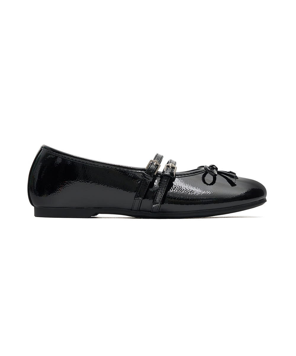 ROCKFISH SQUARE TOE TWO STRAP MARYJANES(ENAMEL) - BLACK – SeoulSeoul