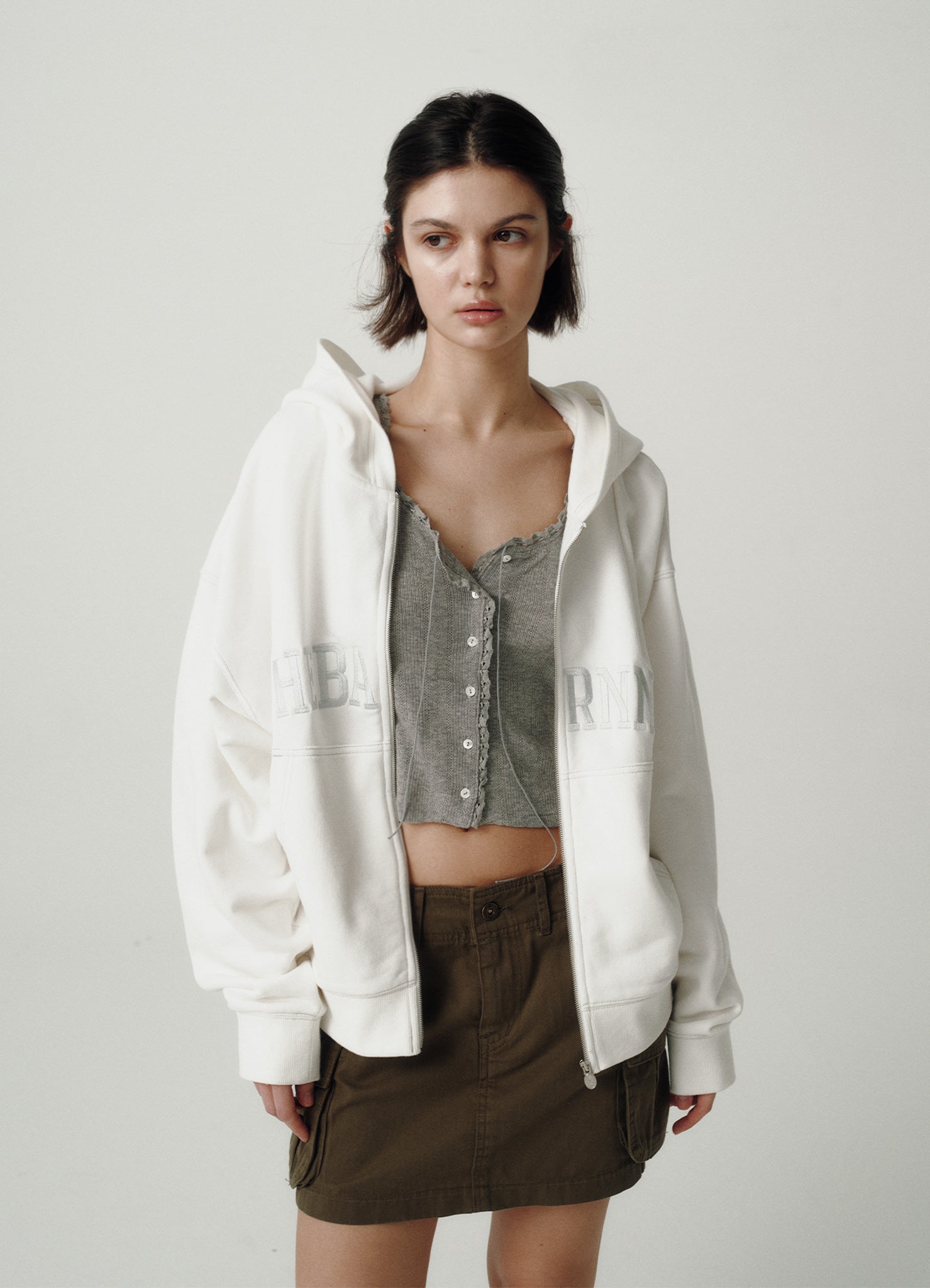 トップス The Barnnet Campie Sweat Zip-Up Hoodie the Barnnet Grey Campie Sweat Zip-Up Hoodie Jacket – Comfortable