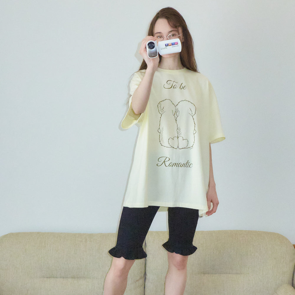 RONRON PUPPY TAILS OVER FIT T SHIRT BUTTER – SeoulSeoul
