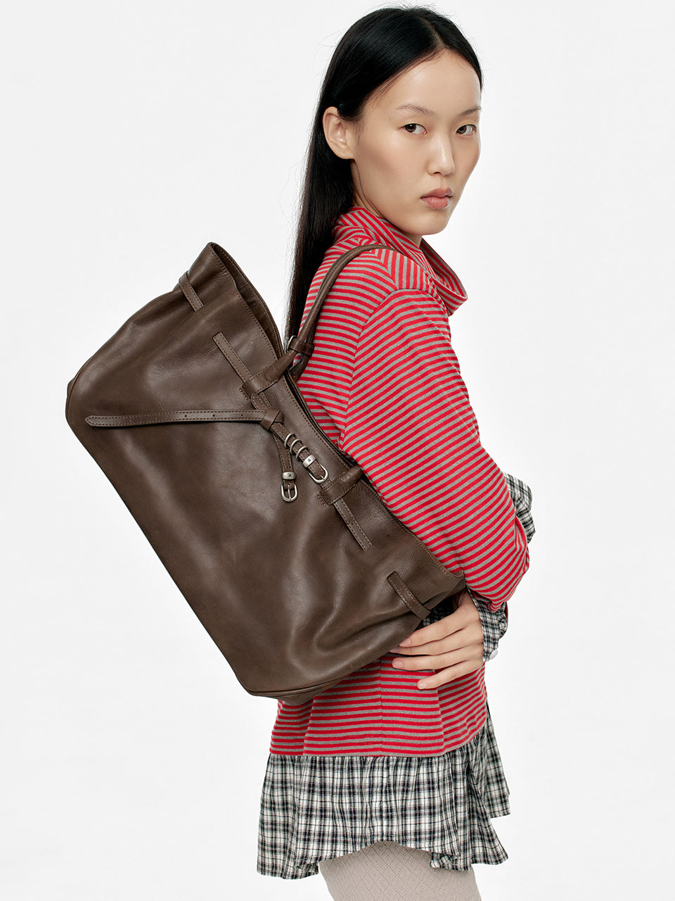 MARGESHERWOOD GRANDMA USED BAG LARGE_washed brown pull-up – SeoulSeoul