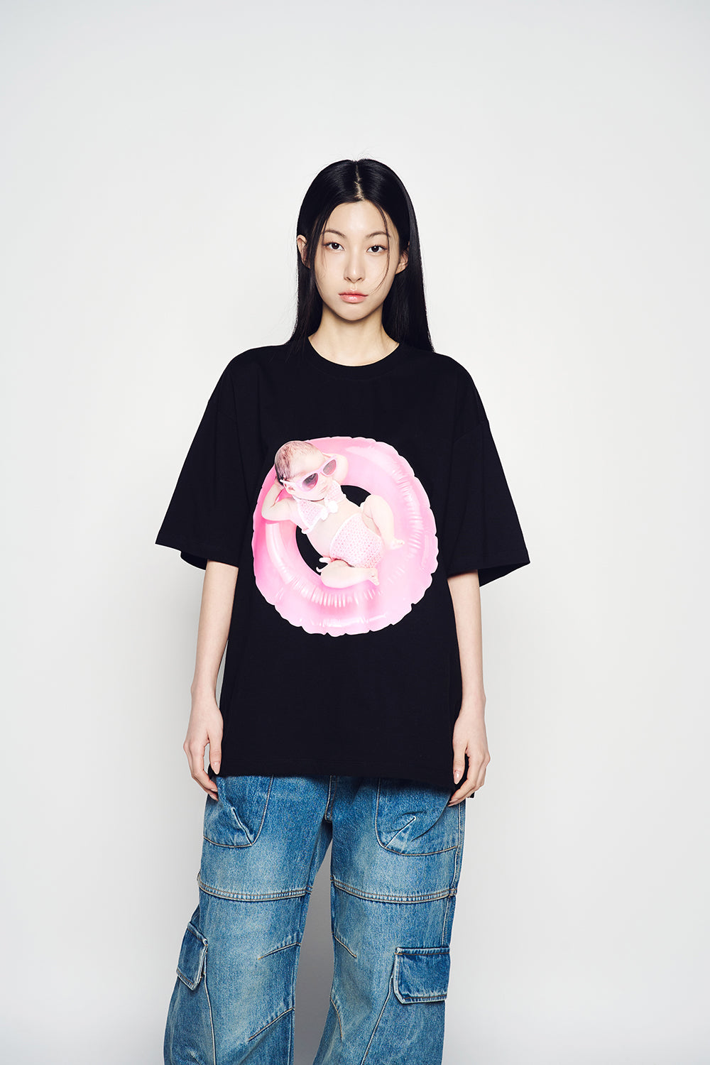 【ADLV】 BABY FACE TUBE GIRL SLEEVE T-SHIRT ADLV Baby Face Tube Girl Short Sleeve T-Shirt – Graphic