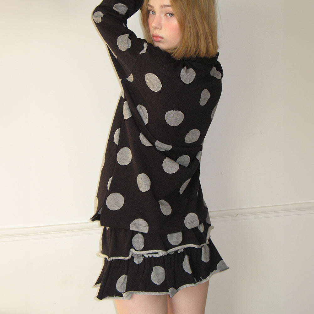 ショートパンツ RONRON CANCAN RUFFLE PANTSKIRT BLACK RONRON BIG DOT CANCAN RUFFLE PANTSKIRT BLACK – SeoulSeoul