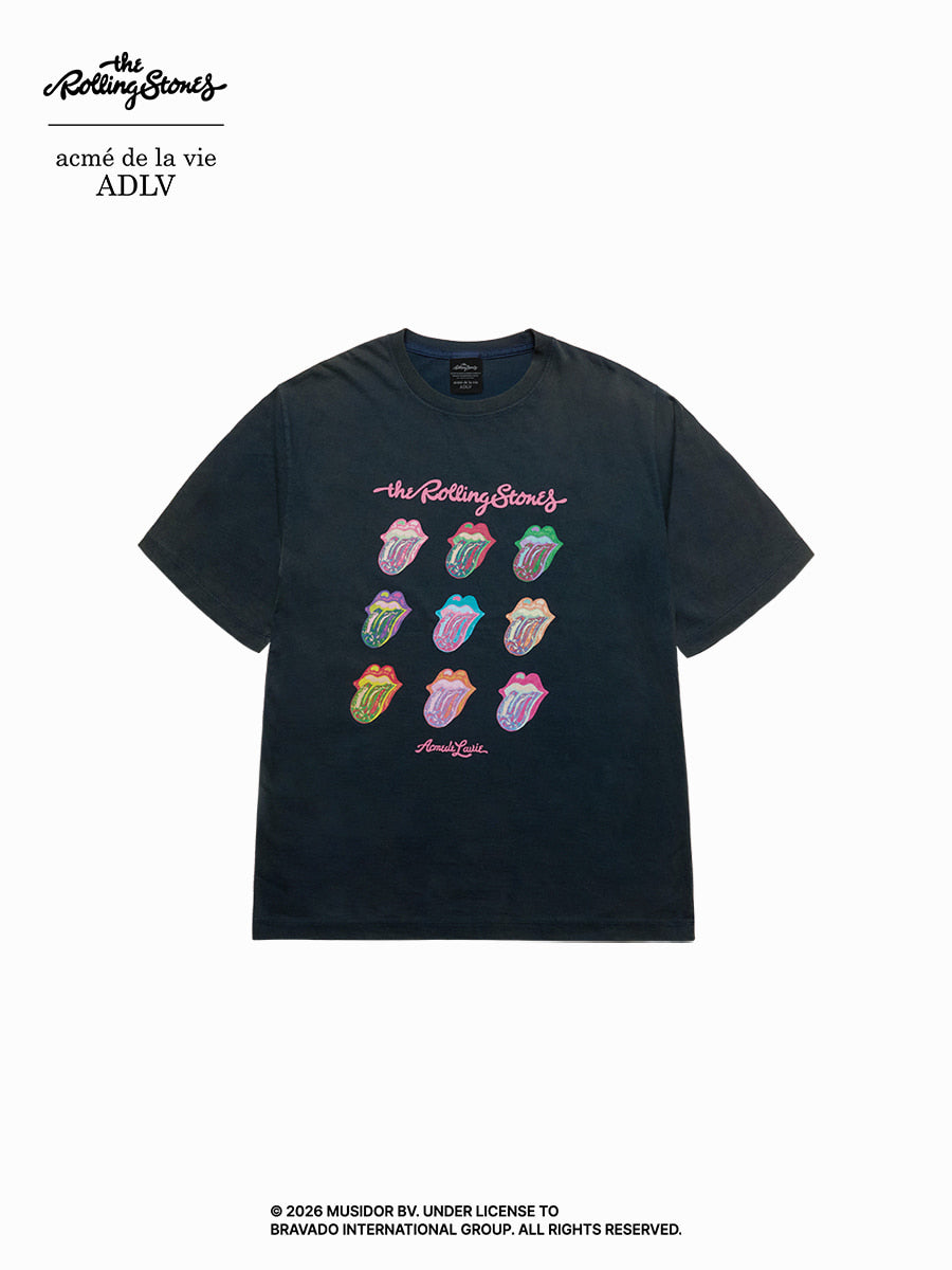 ADLV ROLLING ROLLING STONES GLOW ARCHIVE SHORT SLEEVE T-SHIRT DARK NAVY