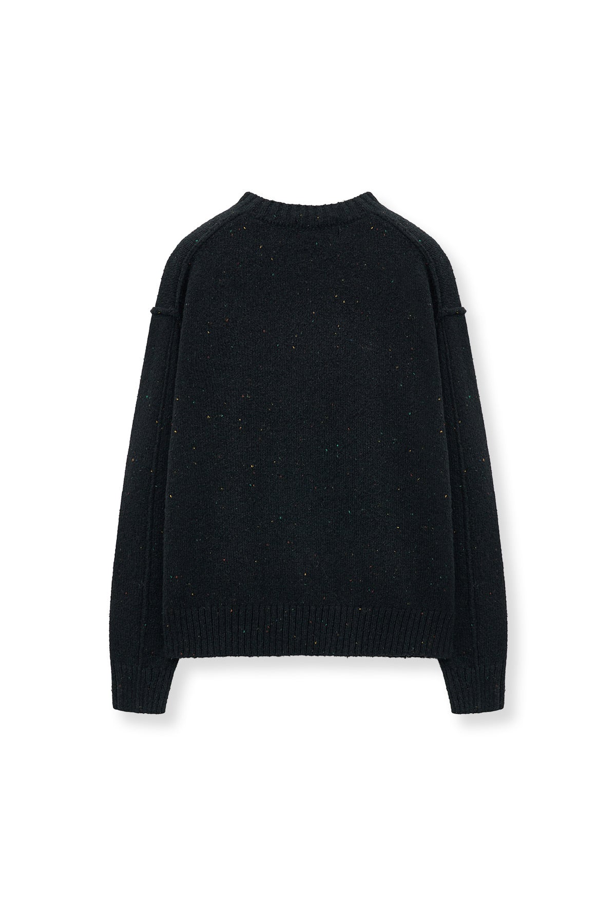 MATIN KIM MATIN MIXED YARN KNIT PULLOVER IN DARK NAVY – SeoulSeoul