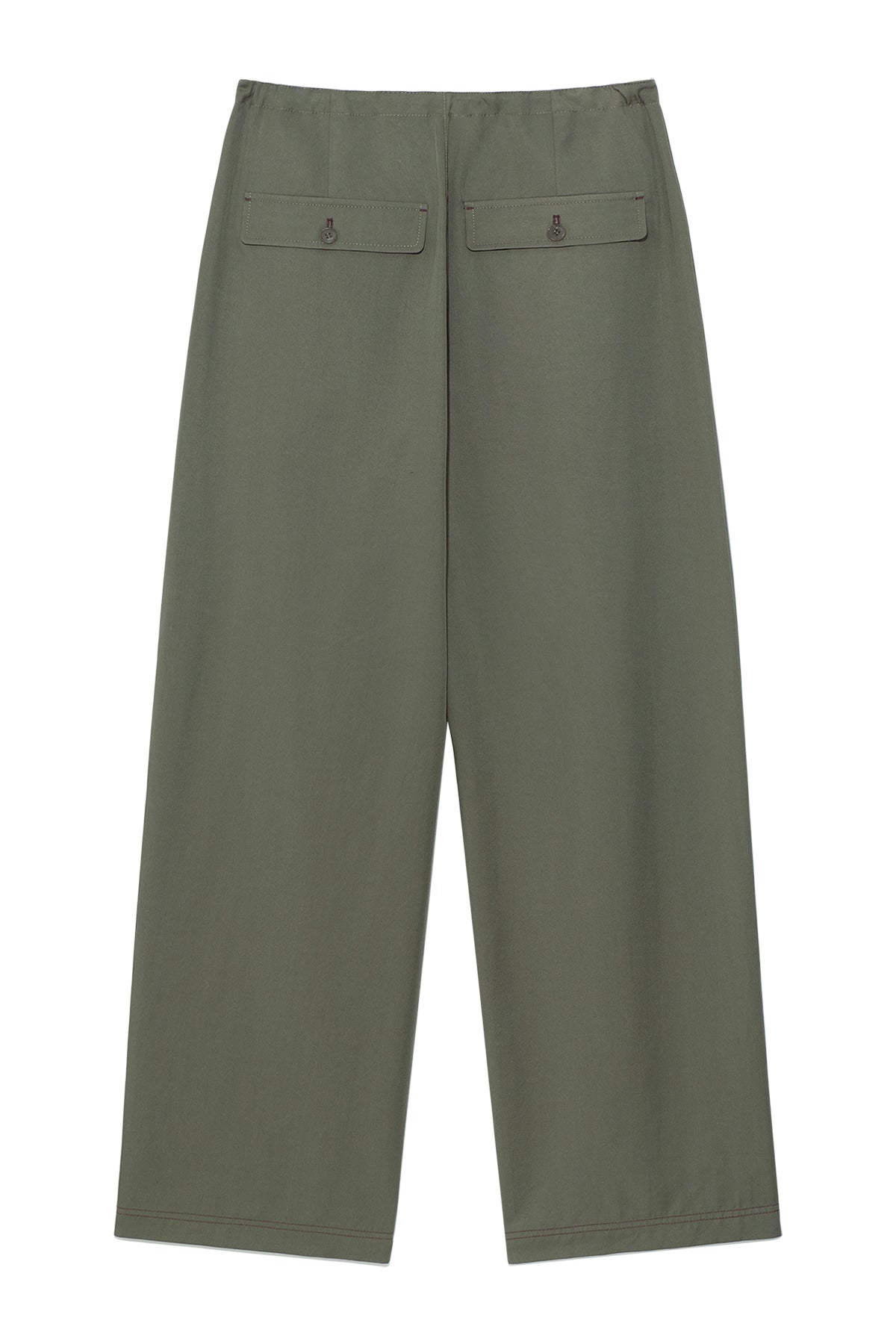パンツ [MATINKIM]button point string wide pants in khaki MATIN KIM BUTTON POINT STRING WIDE PANTS IN KHAKI – SeoulSeoul