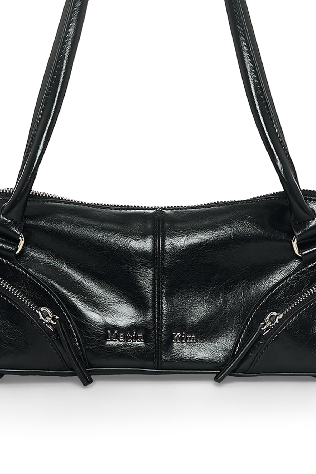 MATIN KIM CURVE ZIP BAGUETTE BAG IN BLACK – SeoulSeoul