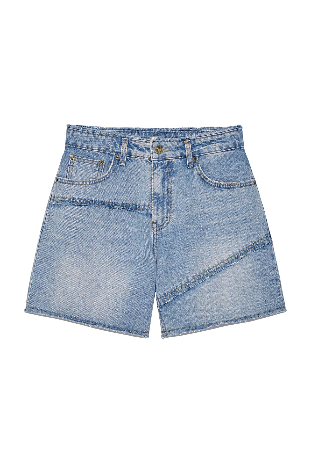 ショートパンツ [MATINKIM]cut out point denim shorts in black MK2434DN023MBB_1_6bf6de05-05ab