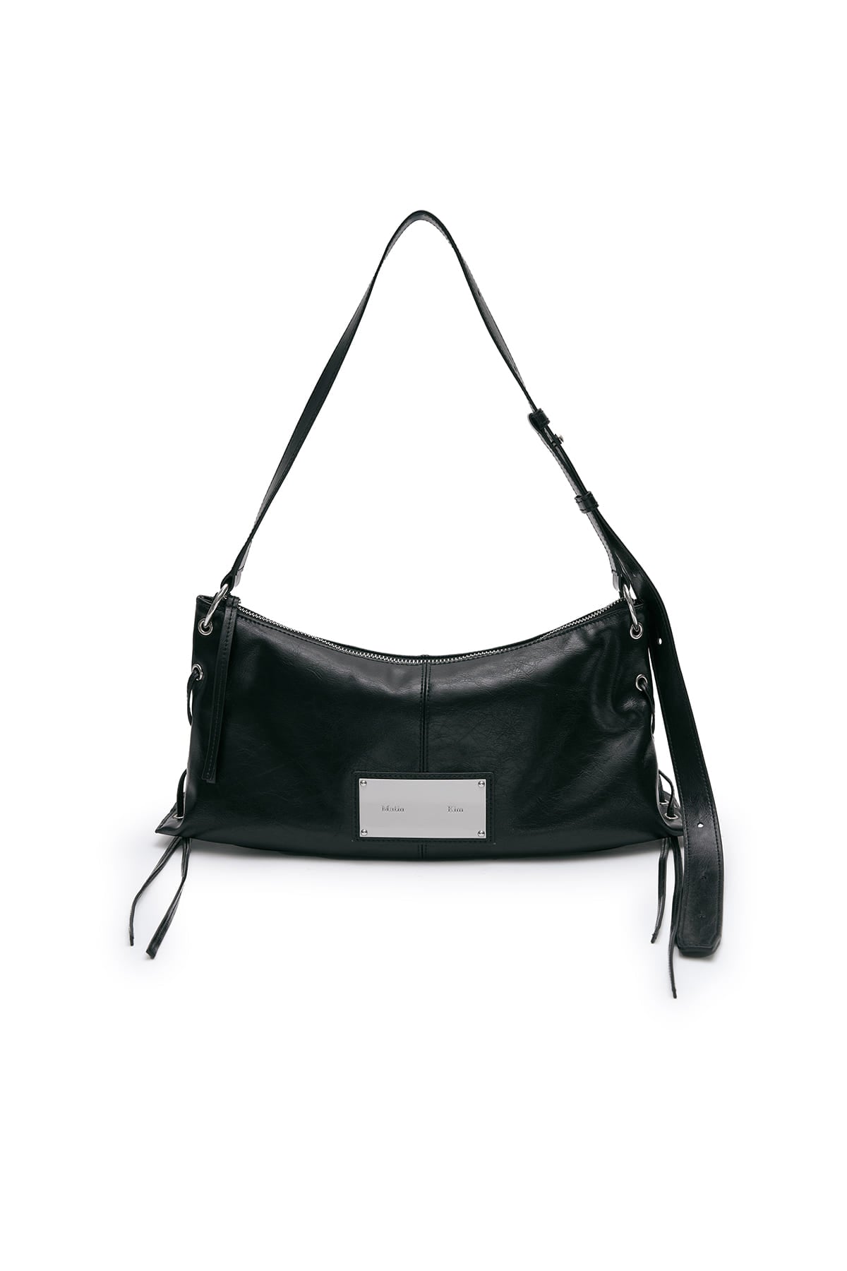 MATIN KIM EYELET SHIRRING SHOULDER BAG IN BLACK – SeoulSeoul