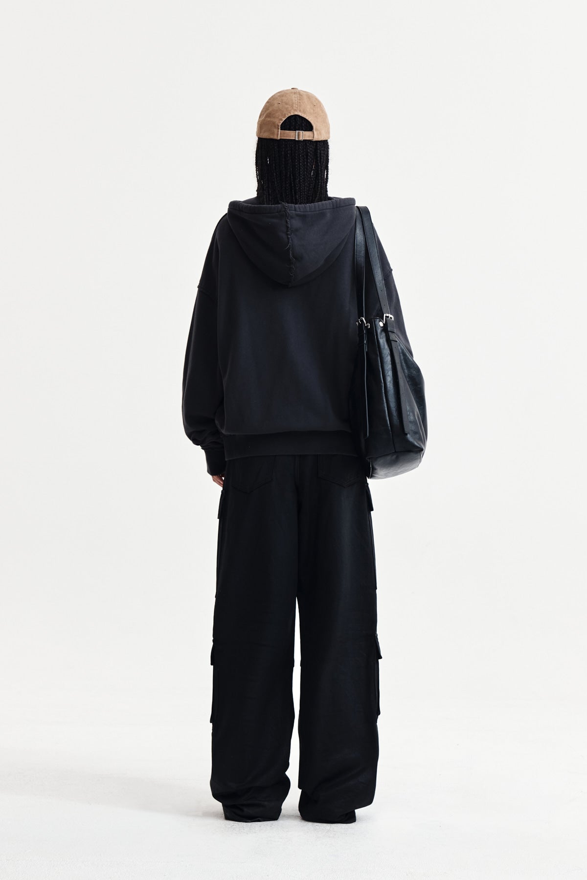 MATIN KIM RAW CUT APPLIQUE HOODY ZIP UP IN CHARCOAL – SeoulSeoul