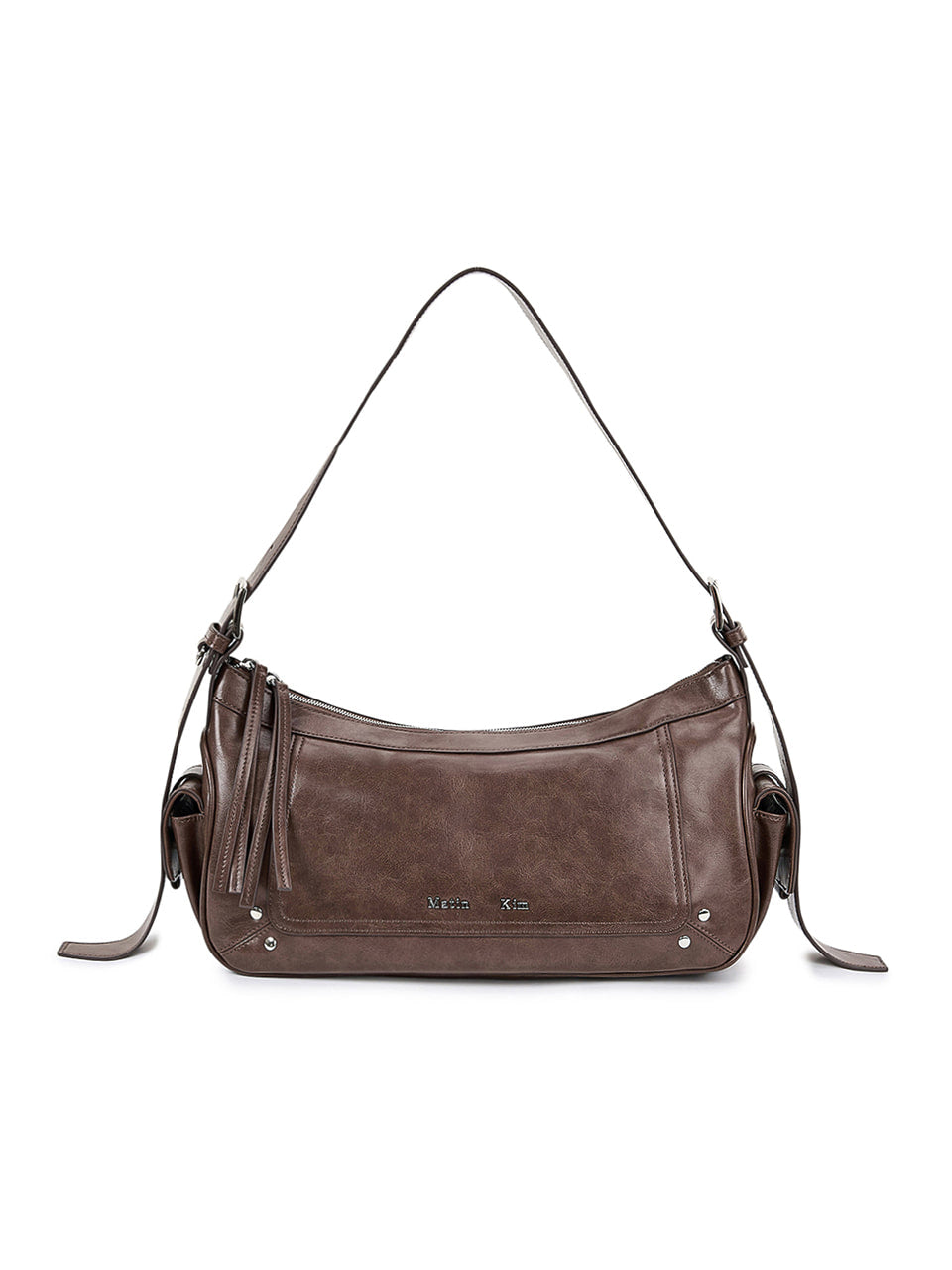 バッグ Matin Kim-MATIN STUD POINT SHOULDER BAG MATIN KIM RIVET POINT QUAD SHOULDER BAG IN BROWN – SeoulSeoul
