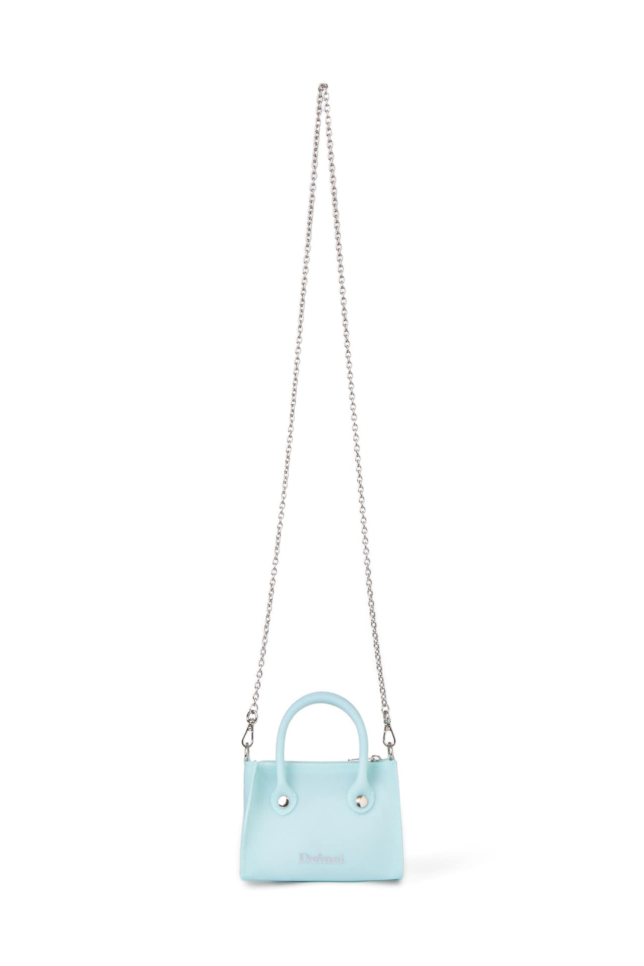 DEINET JELLY CHAIN MINI BAG IN ICE BLUE BACK