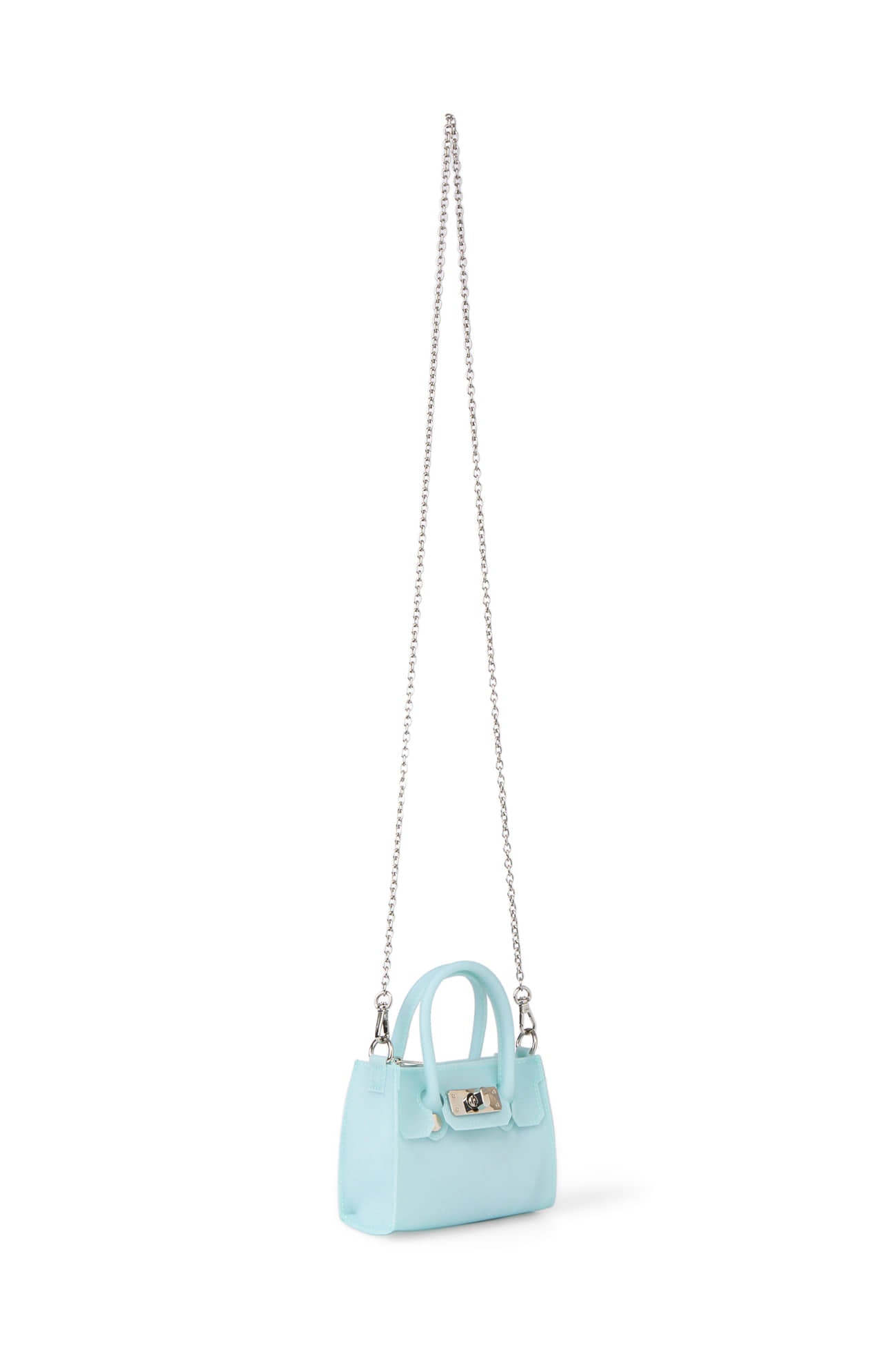 DEINET JELLY CHAIN MINI BAG IN ICE BLUE SIDE