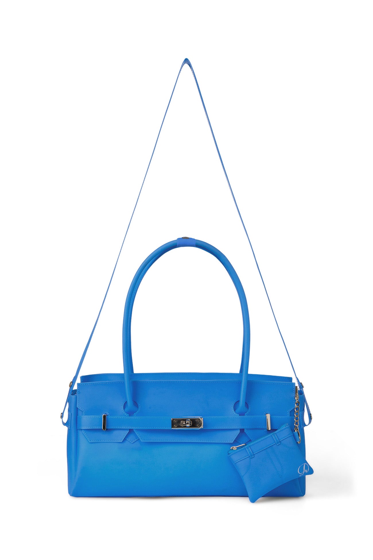 DEINET JELLY TWO-WAY BAG IN BLUE Free Card Wallet