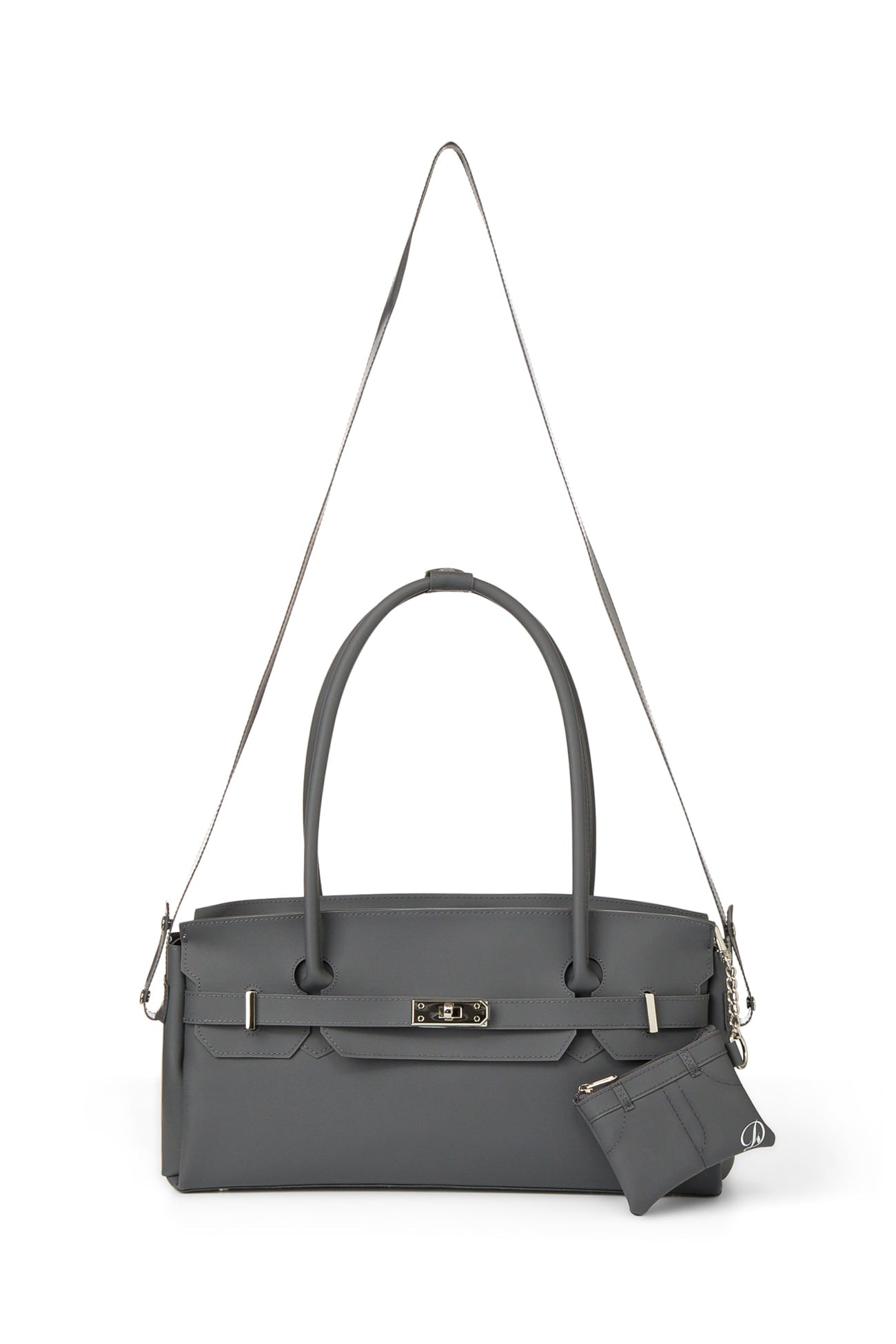 DEINET JELLY TWO-WAY BAG IN CHARCOAL FREE WALLET