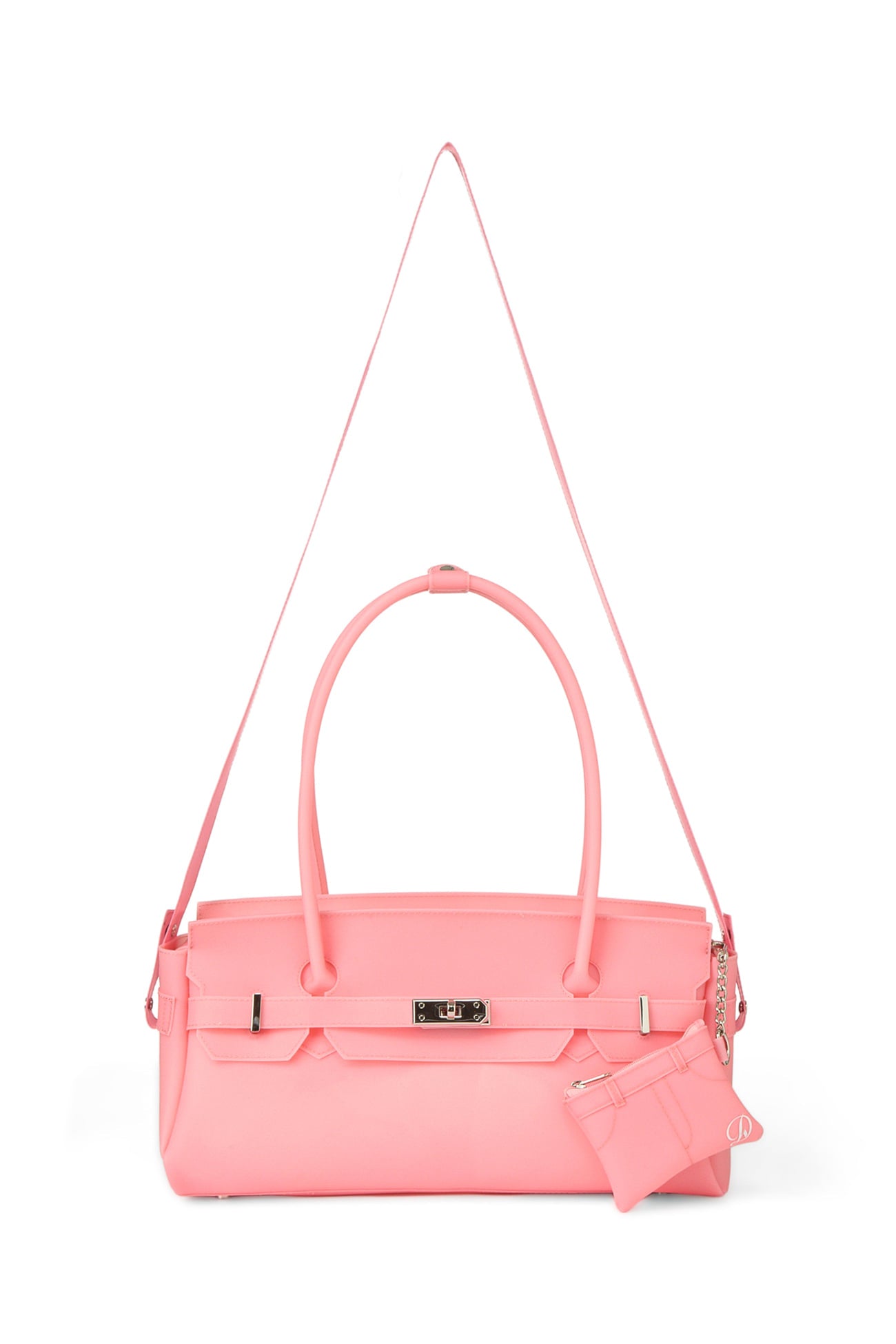 DEINET JELLY TWO-WAY BAG IN DEEP PINK FREE WALLET