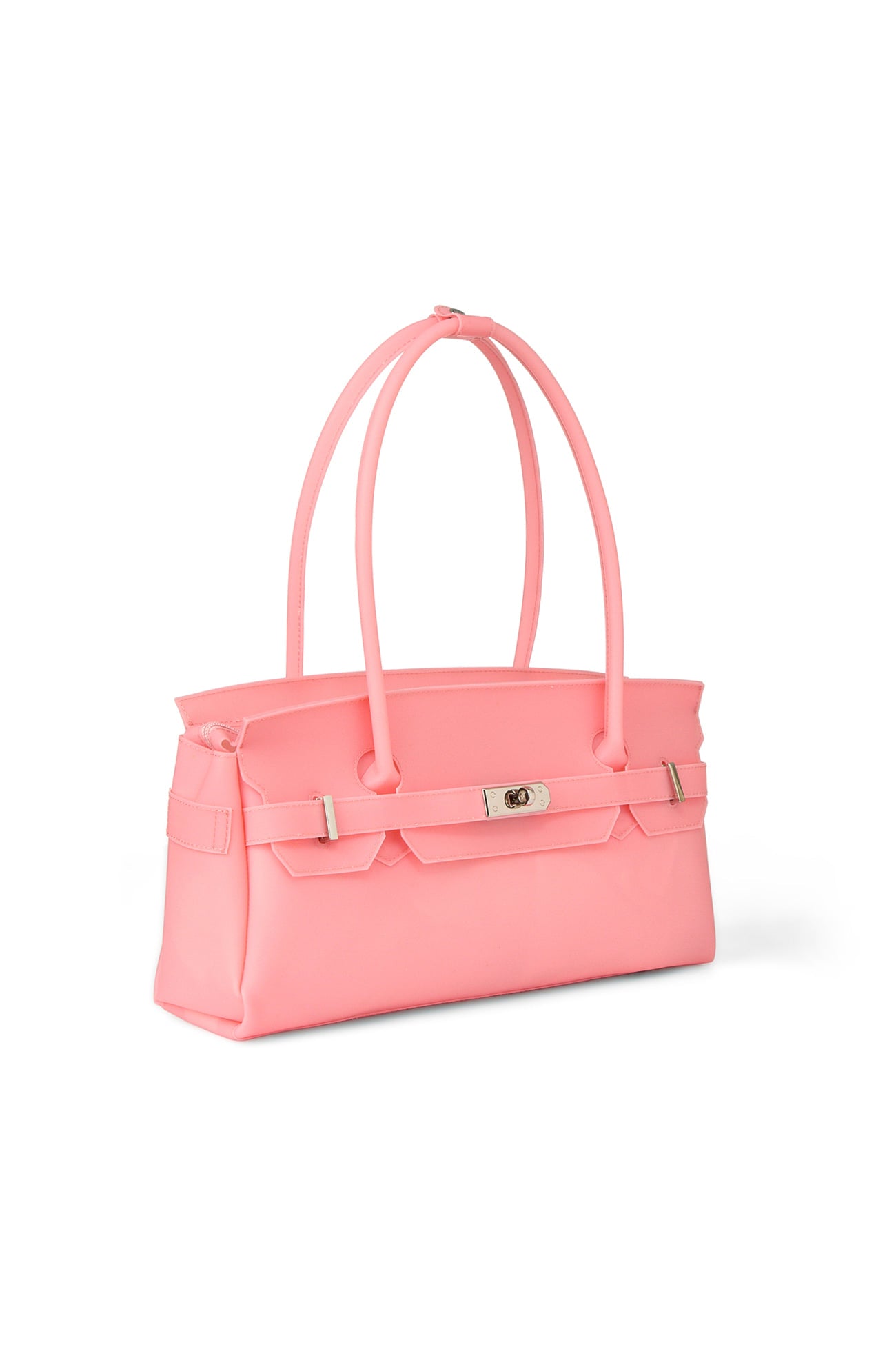 DEINET JELLY TWO-WAY BAG IN DEEP PINK SIDE