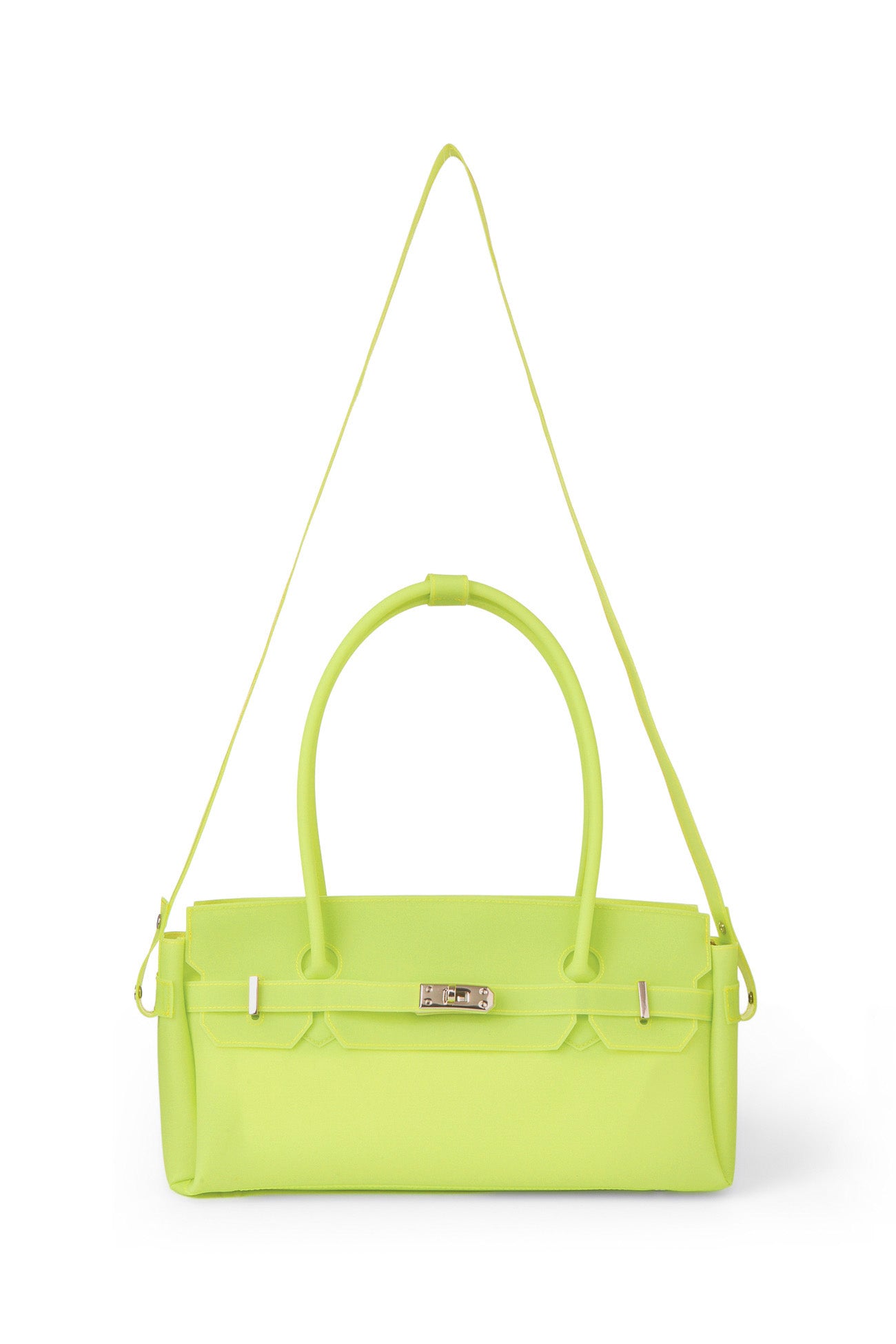 DEINET JELLY TWO-WAY BAG IN LIGHT YELLOW LONG SHOULDER STRAP