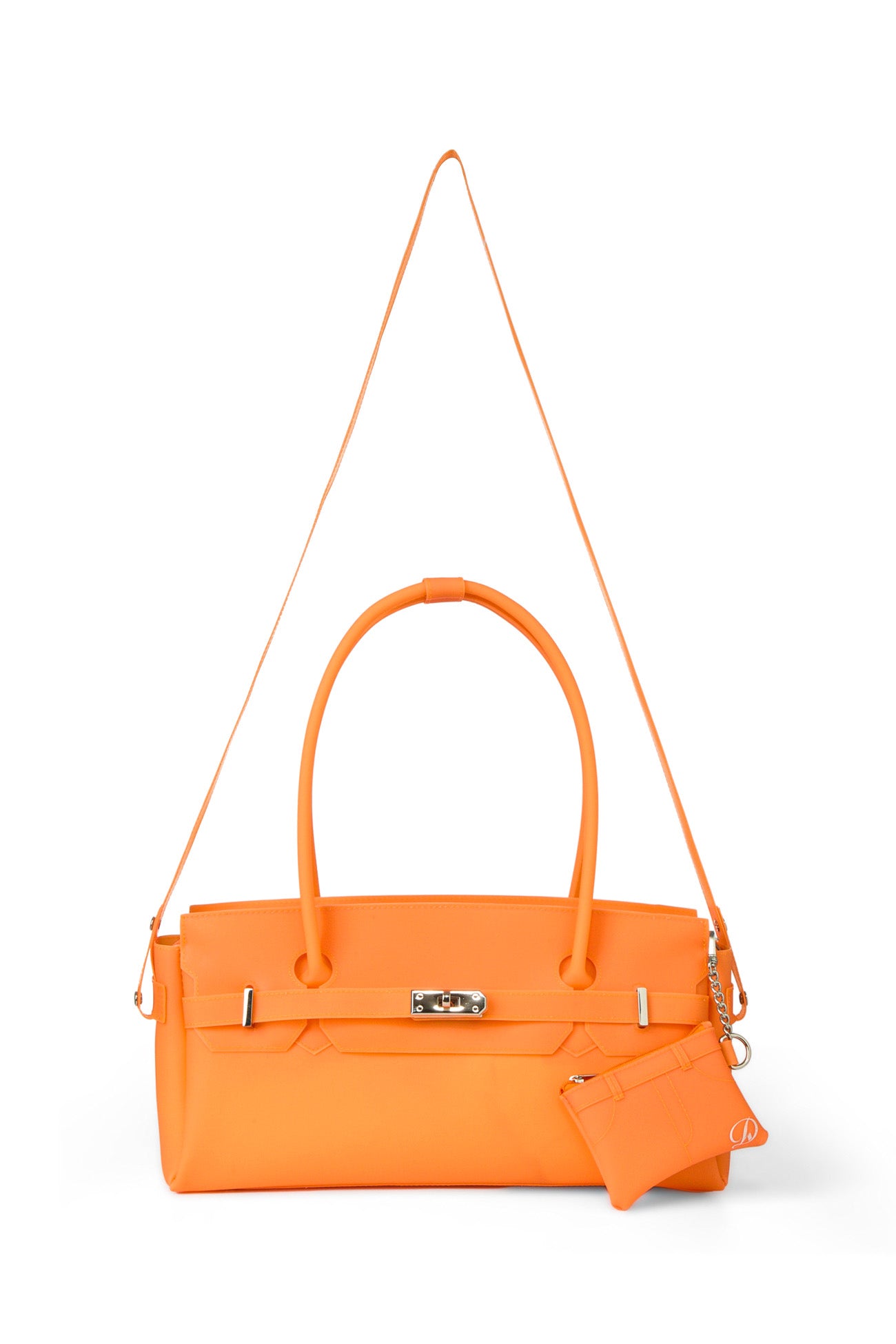 DEINET JELLY TWO-WAY BAG IN ORANGE FREE WALLET