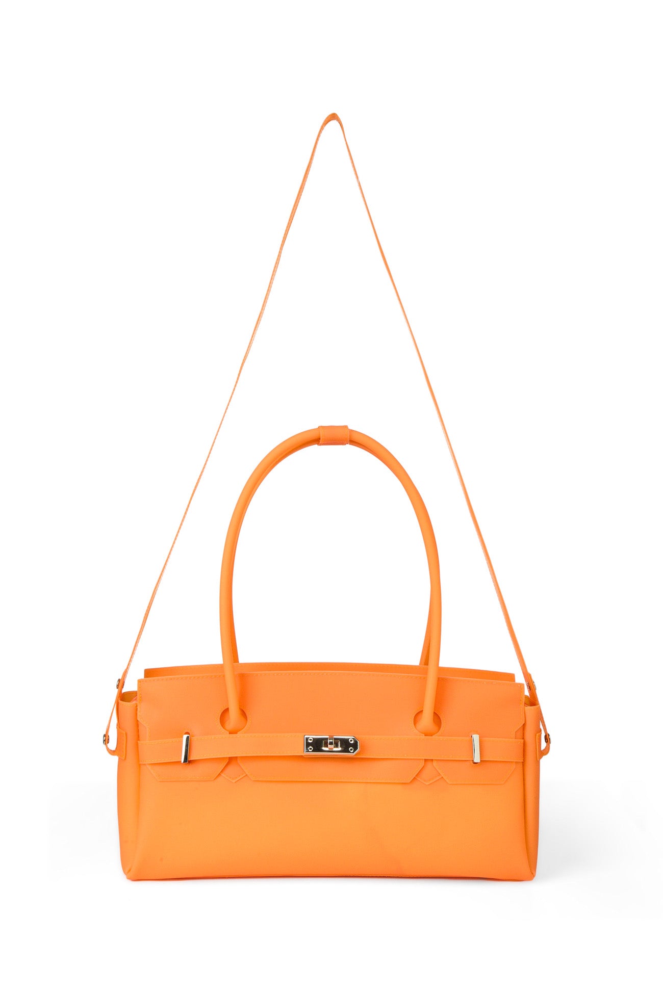 DEINET JELLY TWO-WAY BAG IN ORANGE LONG STRAP