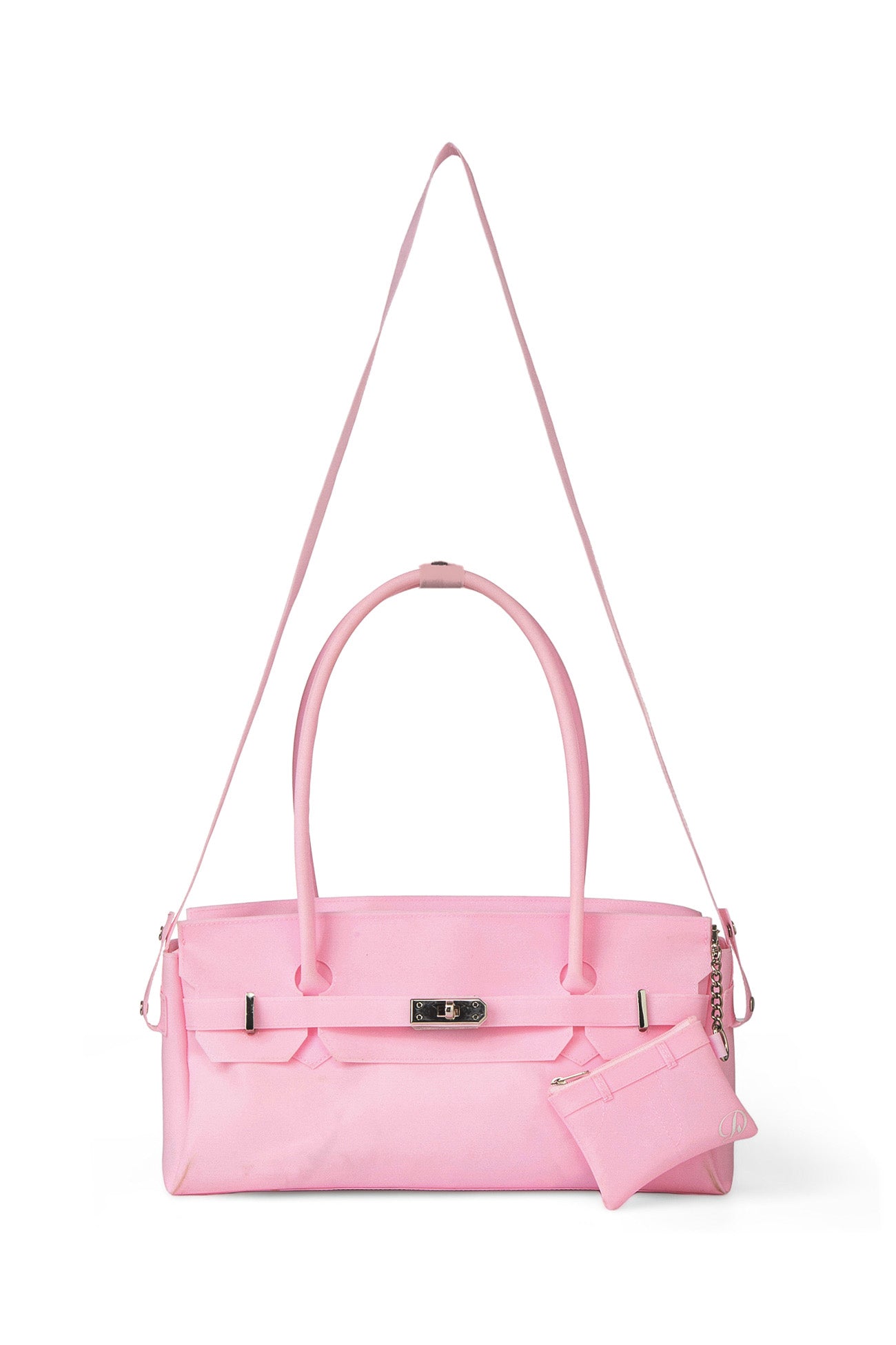 DEINET JELLY TWO-WAY BAG IN PINK FREE WALLET