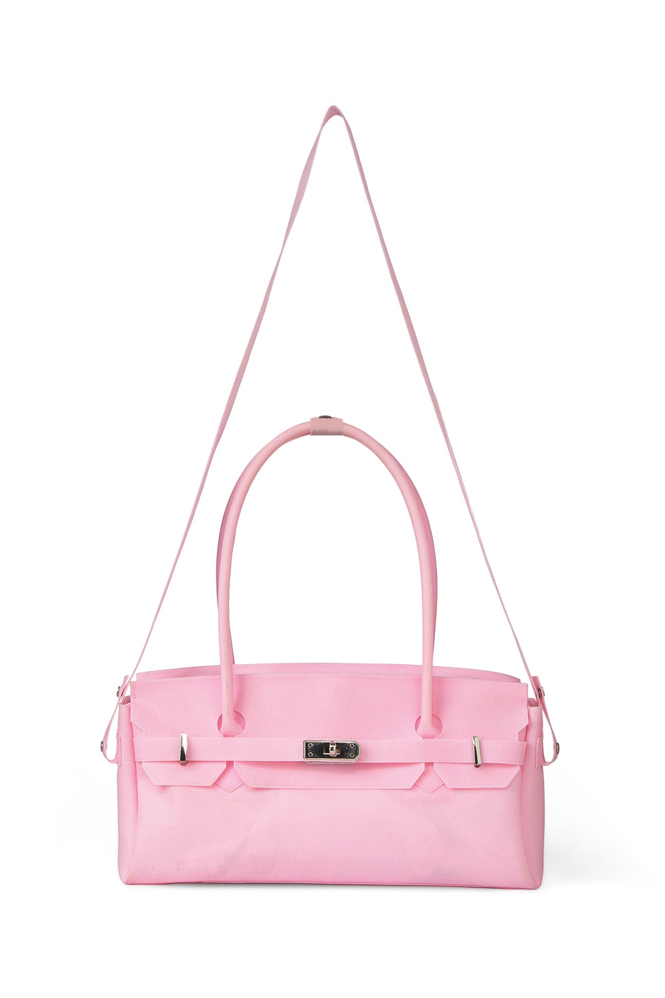 DEINET JELLY TWO-WAY BAG IN PINK shoulder strap 