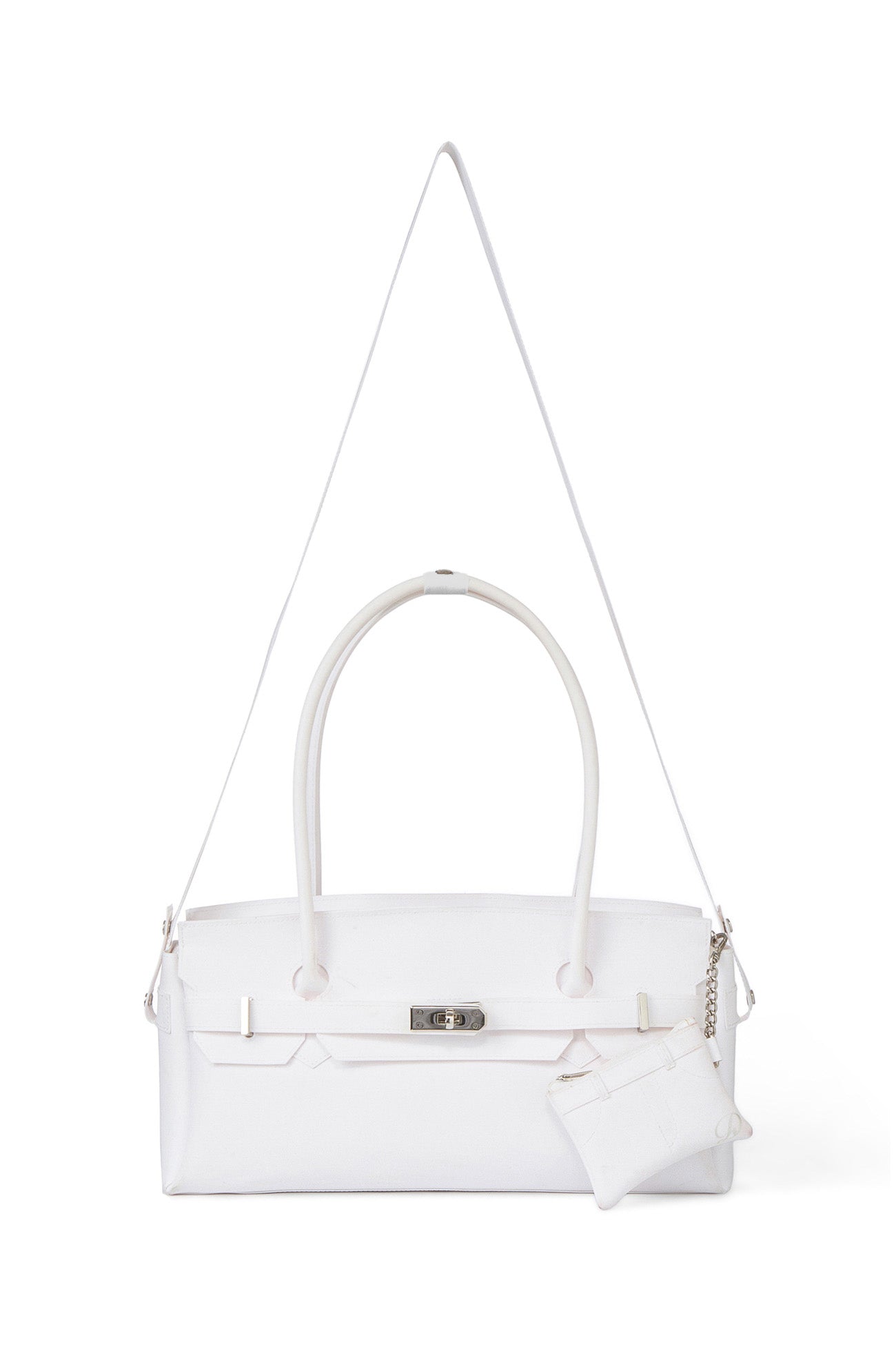 DEINET JELLY TWO-WAY BAG IN WHITE FREE WALLET