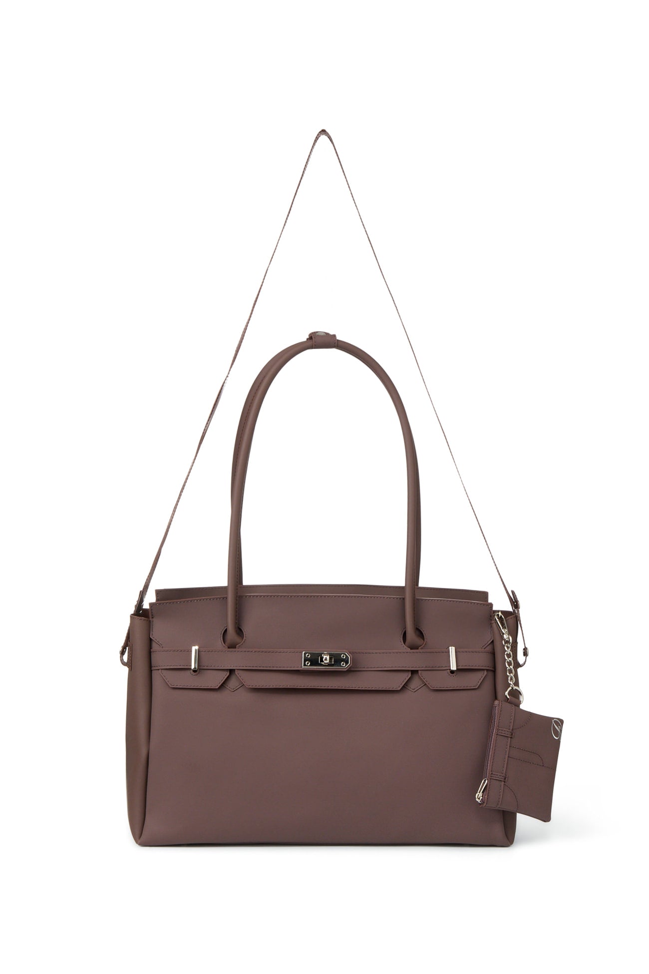 DEINET JELLY TWO-WAY BIG BAG IN BROWN FREE CARD WALLET 