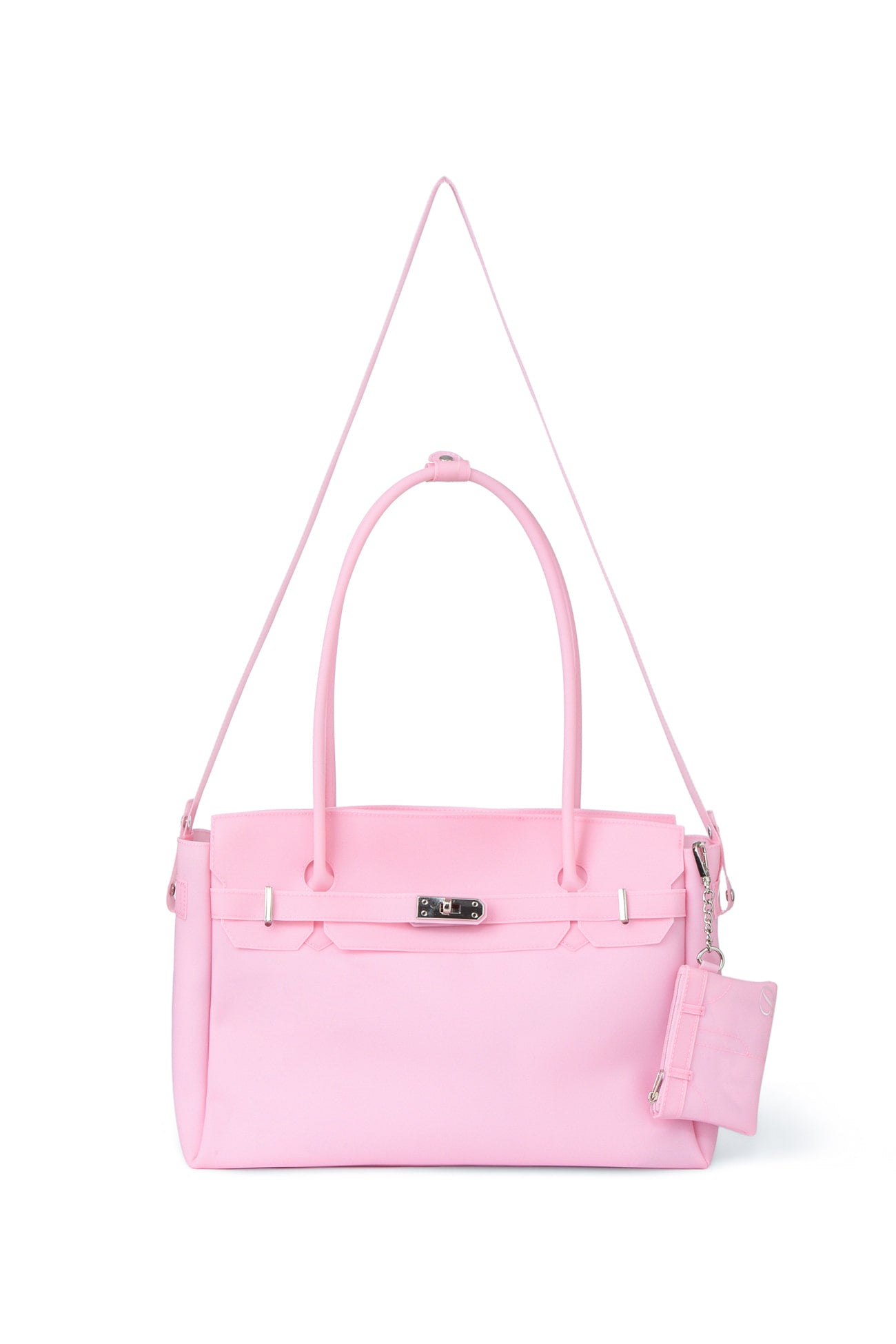 DEINET JELLY TWO-WAY BIG BAG IN PINK FREE CARD WALLET