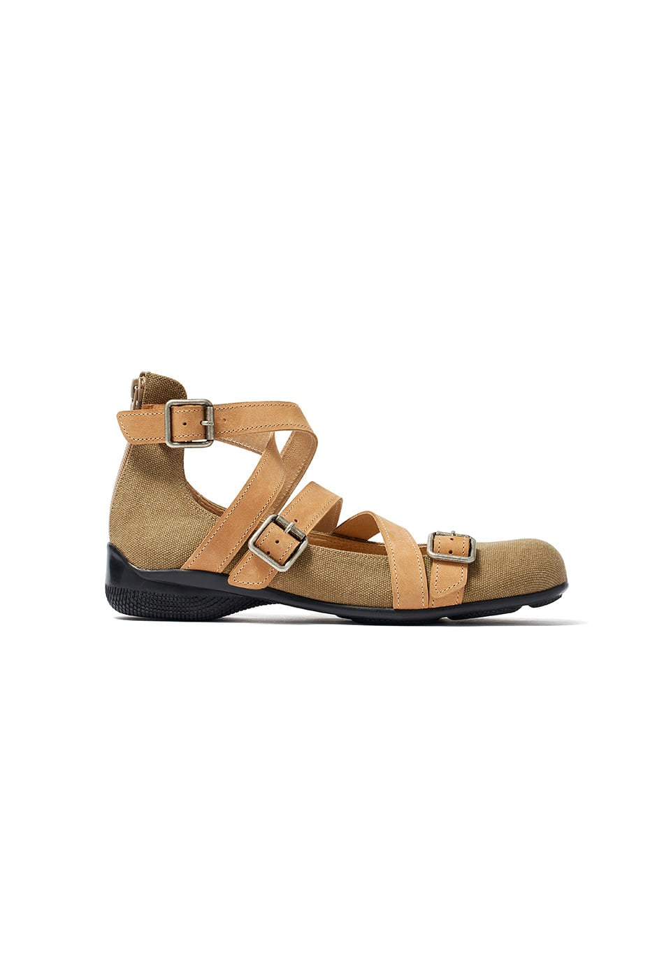 【Open Yy】 CROSS BAND ANKLE BALLET FLATS 2色 OPEN YY CROSS BAND ANKLE BALLET FLATS, KHAKI – SeoulSeoul