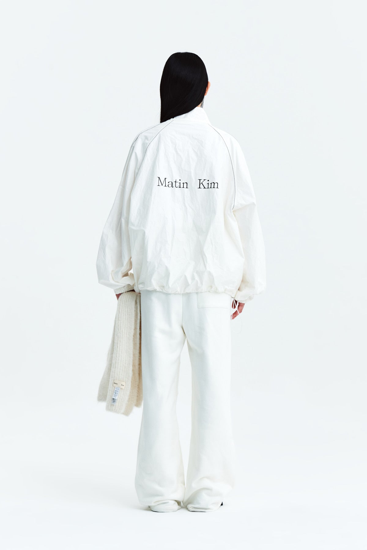 Matin Kim マーティンキム Logo Coating Jumper MATIN KIM LOGO COATING JUMPER IN WHITE – SeoulSeoul