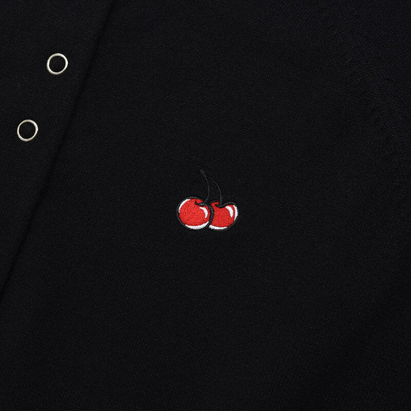 KIRSH SMALL CHERRY SNAP POINT SLIM CARDIGAN BLACK – SeoulSeoul