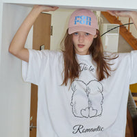 RONRON PUPPY TAILS OVER FIT T SHIRT WHITE